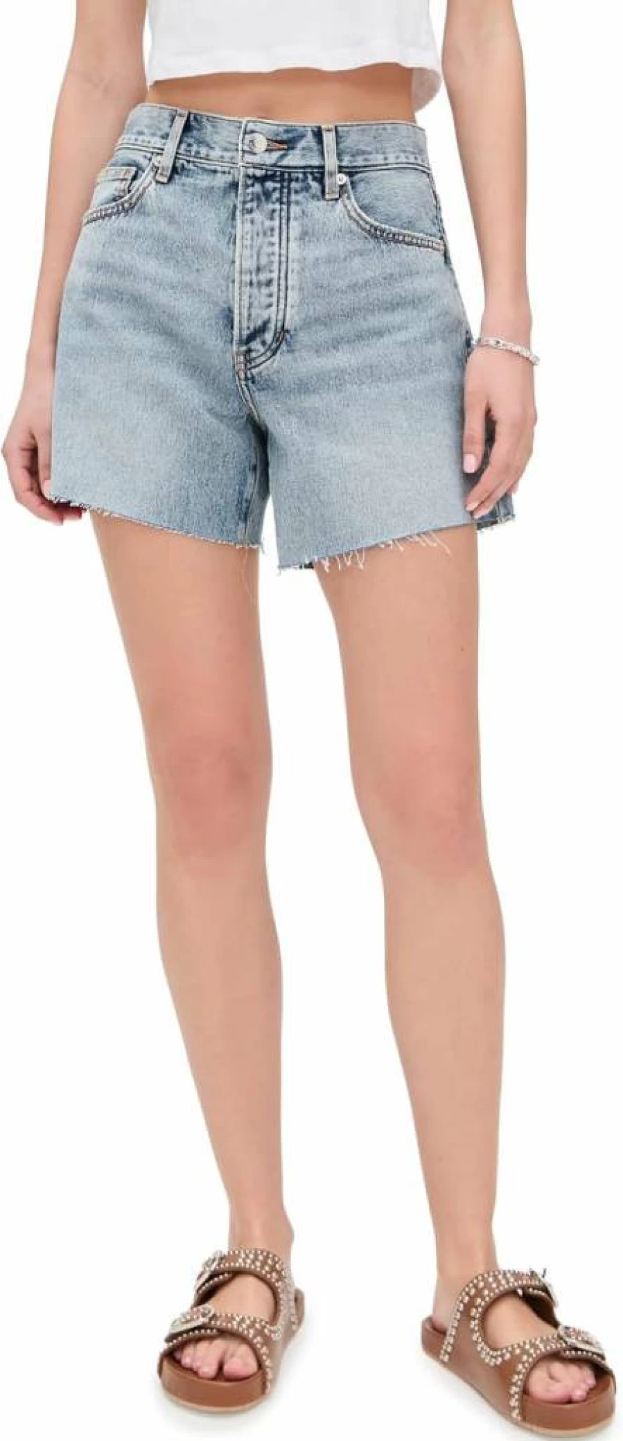 Veronica Beard Jean Women's Ellis Mid Rise Denim Shorts | High-Quality Comfort Fit