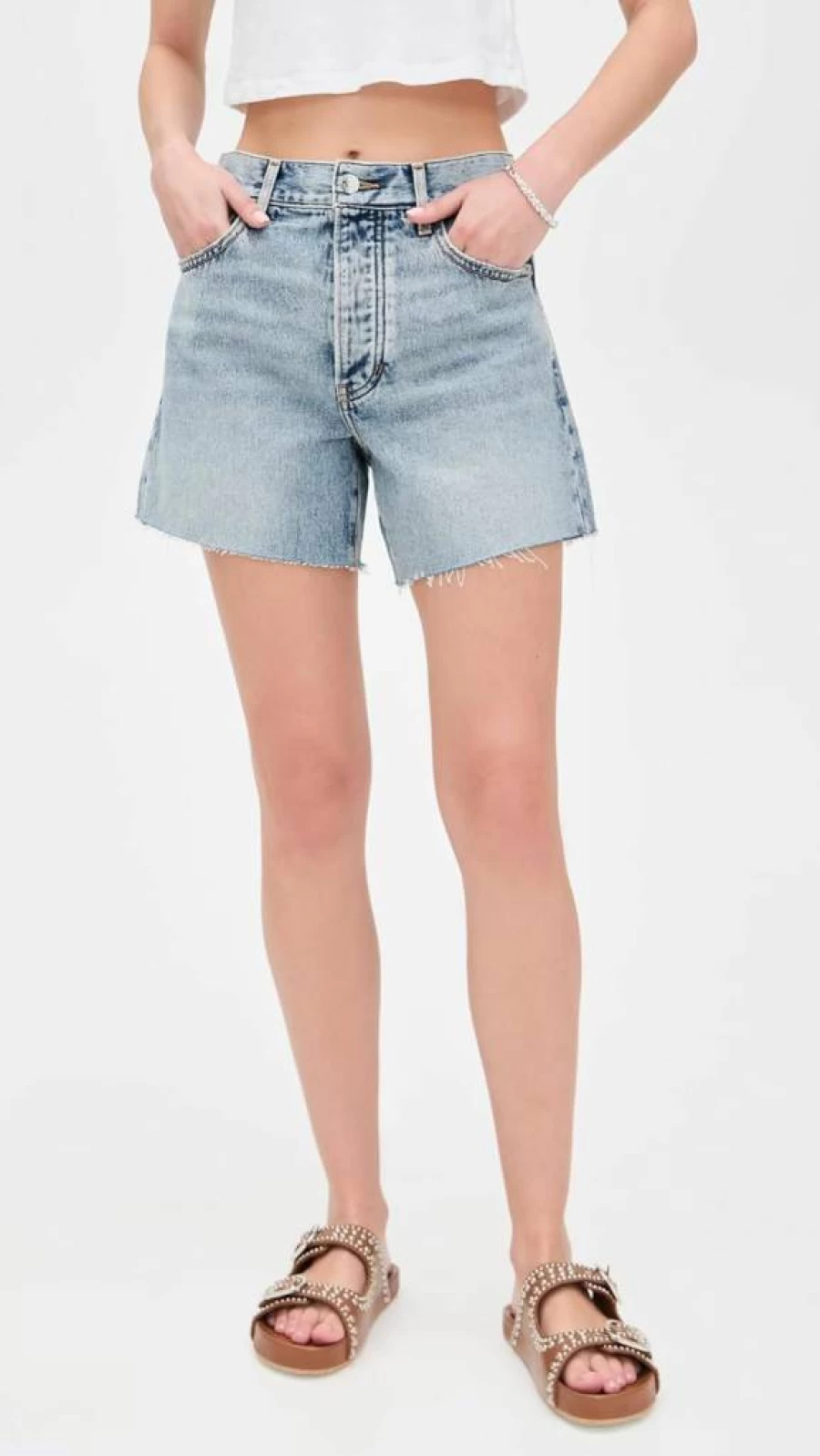 Veronica Beard Jean Women's Ellis Mid Rise Denim Shorts | High-Quality Comfort Fit