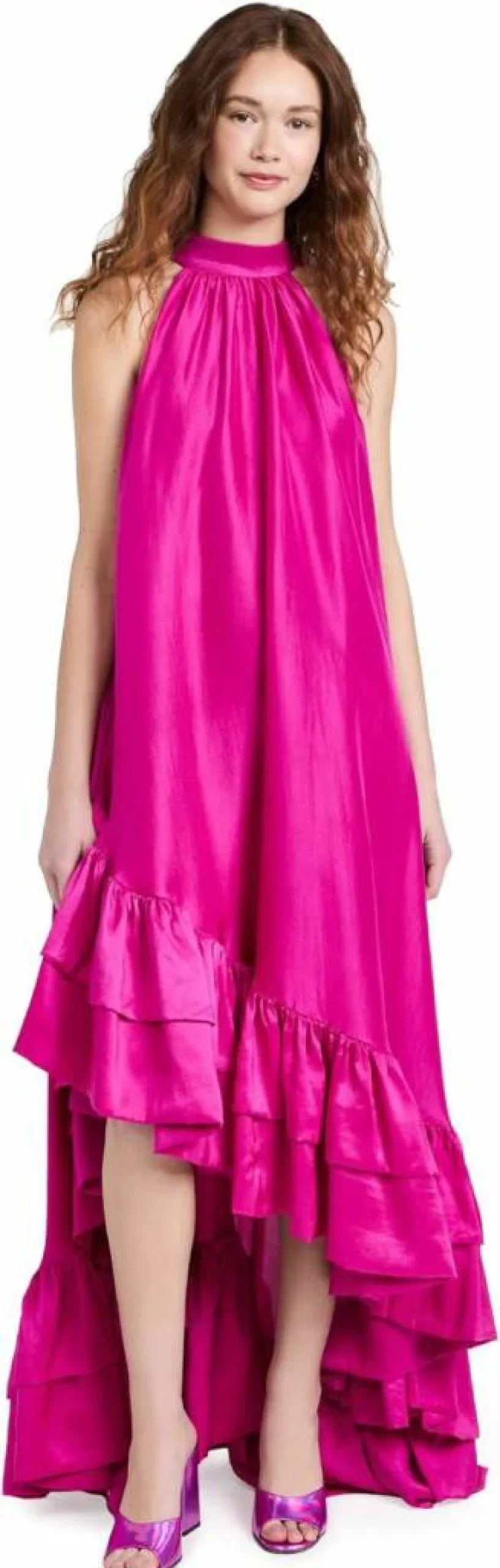 Azeeza Women's Lucas Asymmetrical High Neck Dress - Elegant Evening Gown