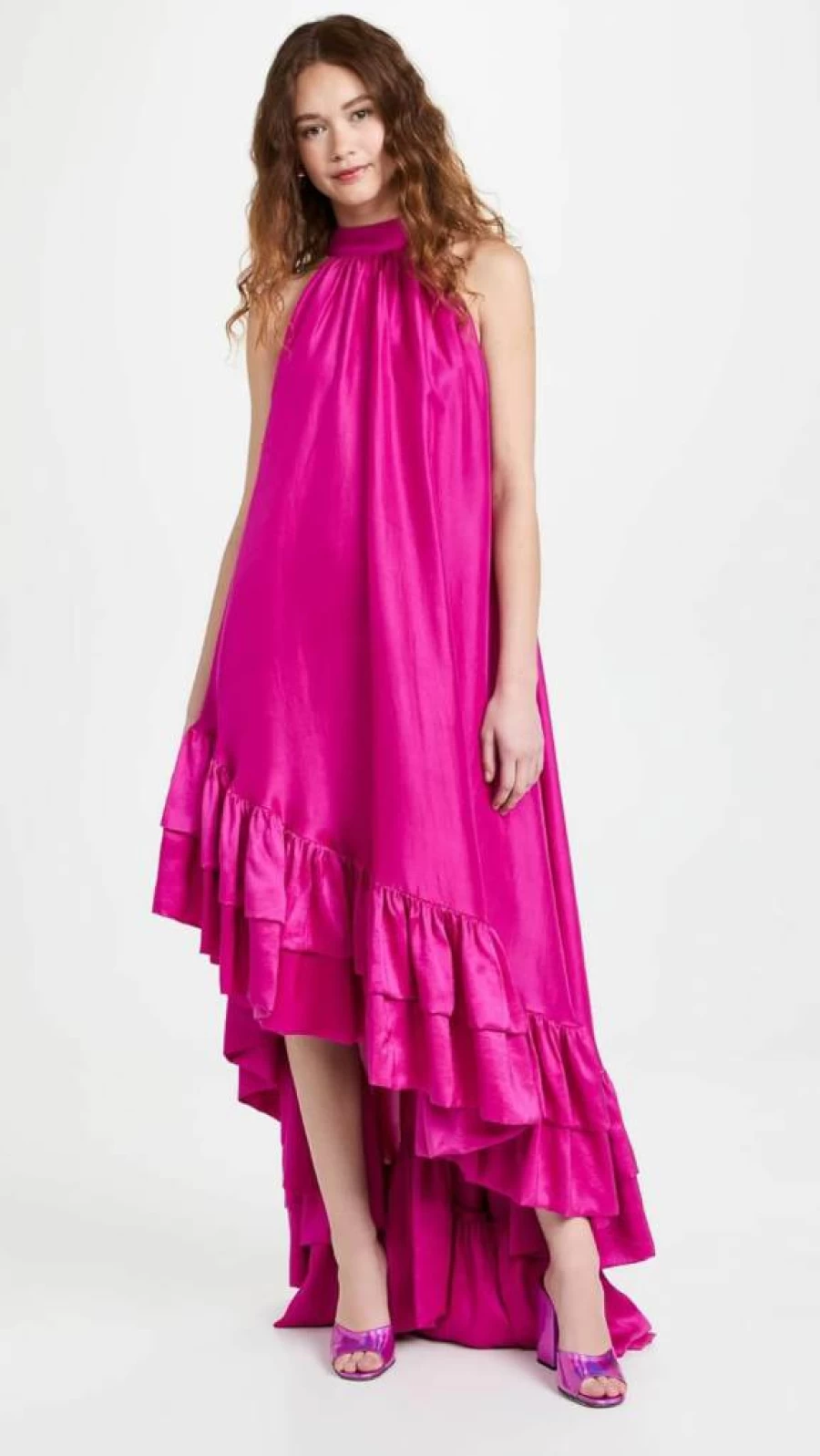 Azeeza Women's Lucas Asymmetrical High Neck Dress - Elegant Evening Gown