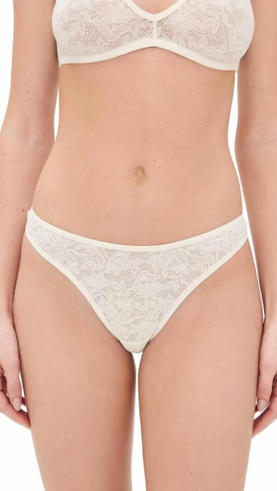 Eberjey Women's Eco-Friendly Soft Stretch Recycled Lace Thong Underwear - Comfortable Sustainable Panties