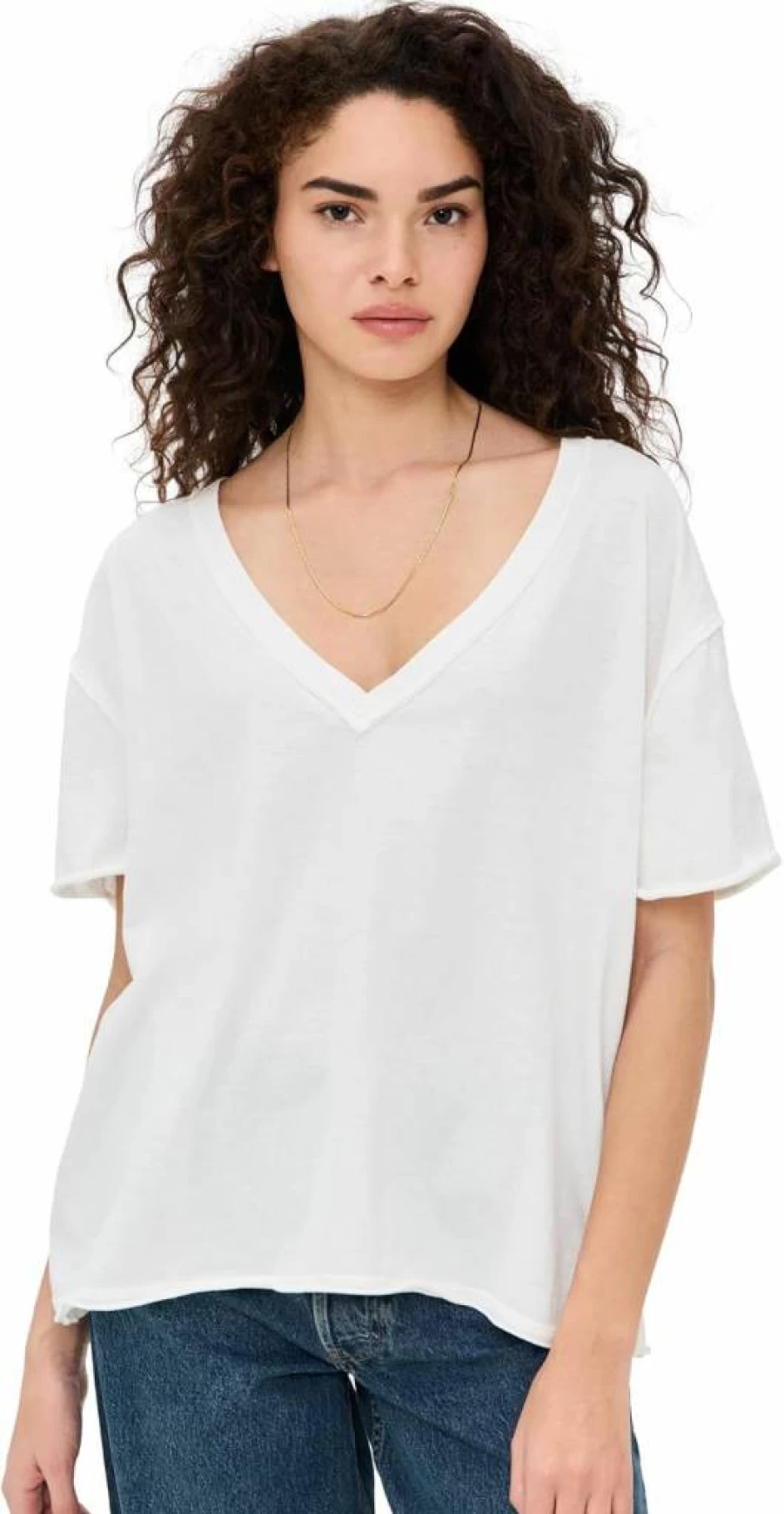 Free Women's Nina Tee by Free People - Soft Vintage Style Short Sleeve Top