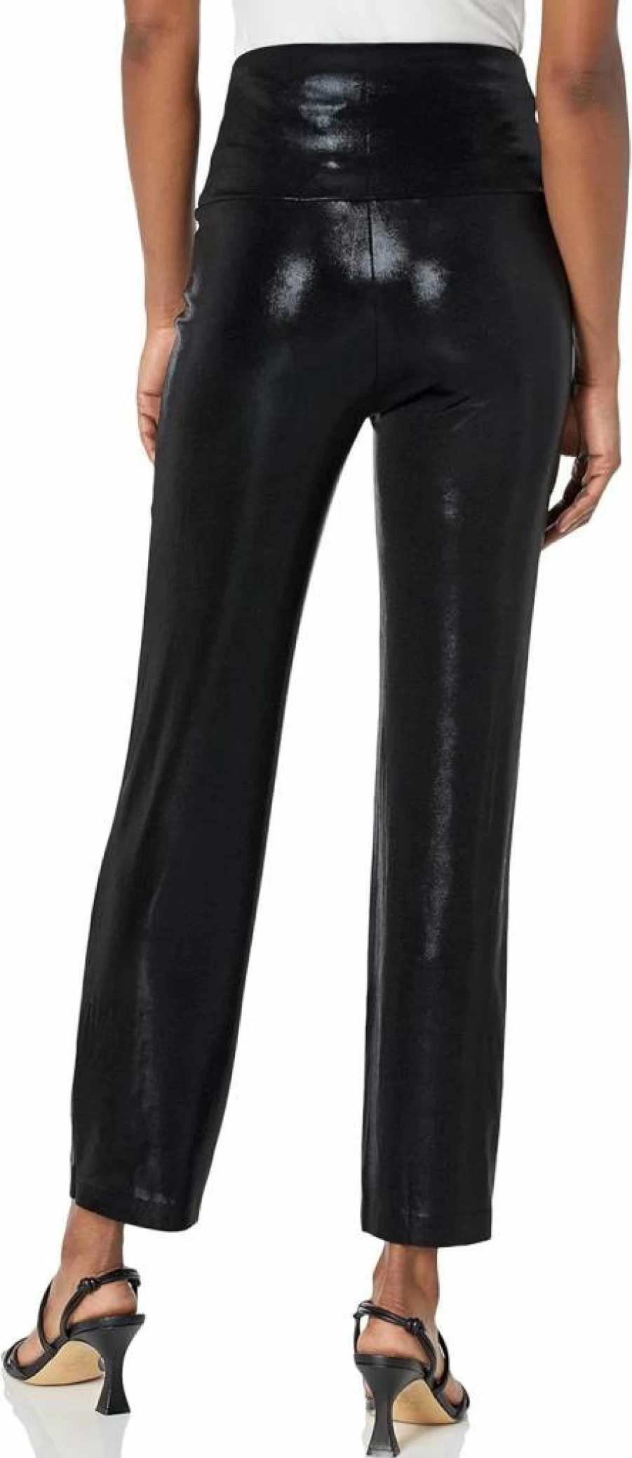 Norma Kamali Women's High-Waisted Slim Fit Pencil Pants for Office & Business Attire