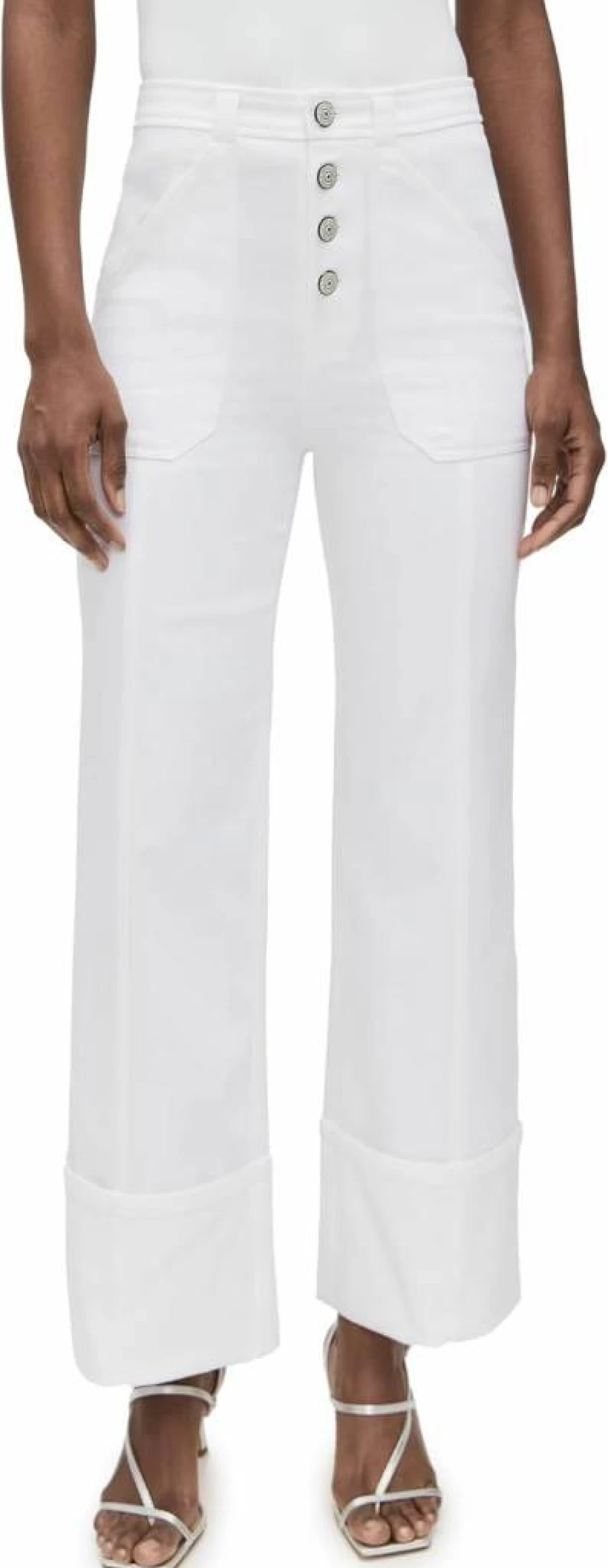 Cinq a Sept Women's Benji Pants with Cuffed Hem - Stylish High-Waisted Trousers for Fashionable Outfits