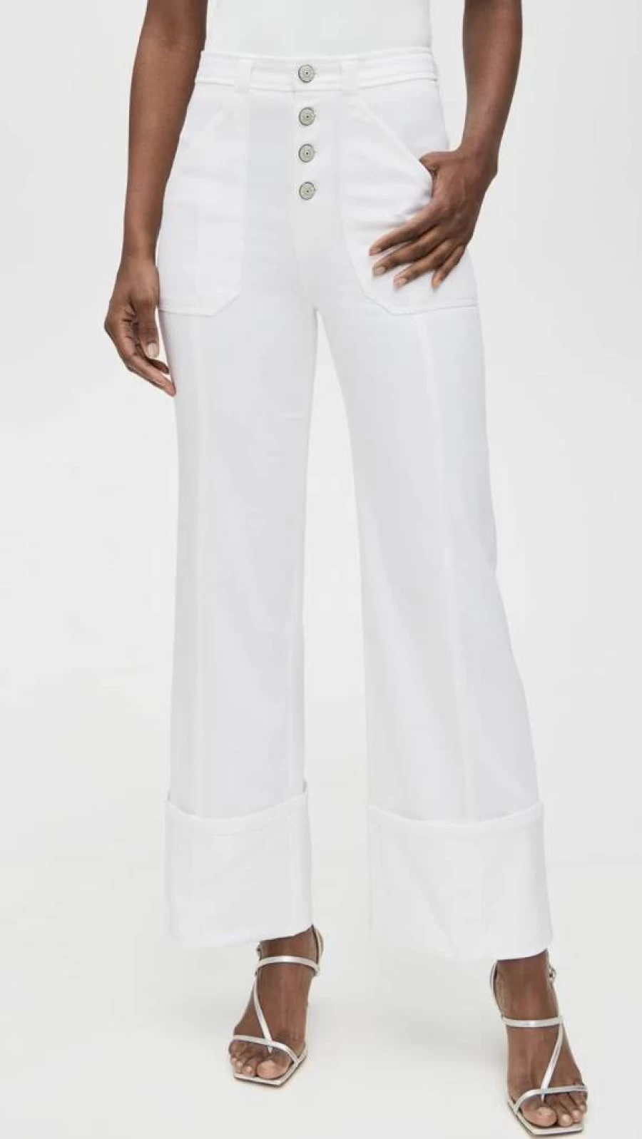 Cinq a Sept Women's Benji Pants with Cuffed Hem - Stylish High-Waisted Trousers for Fashionable Outfits