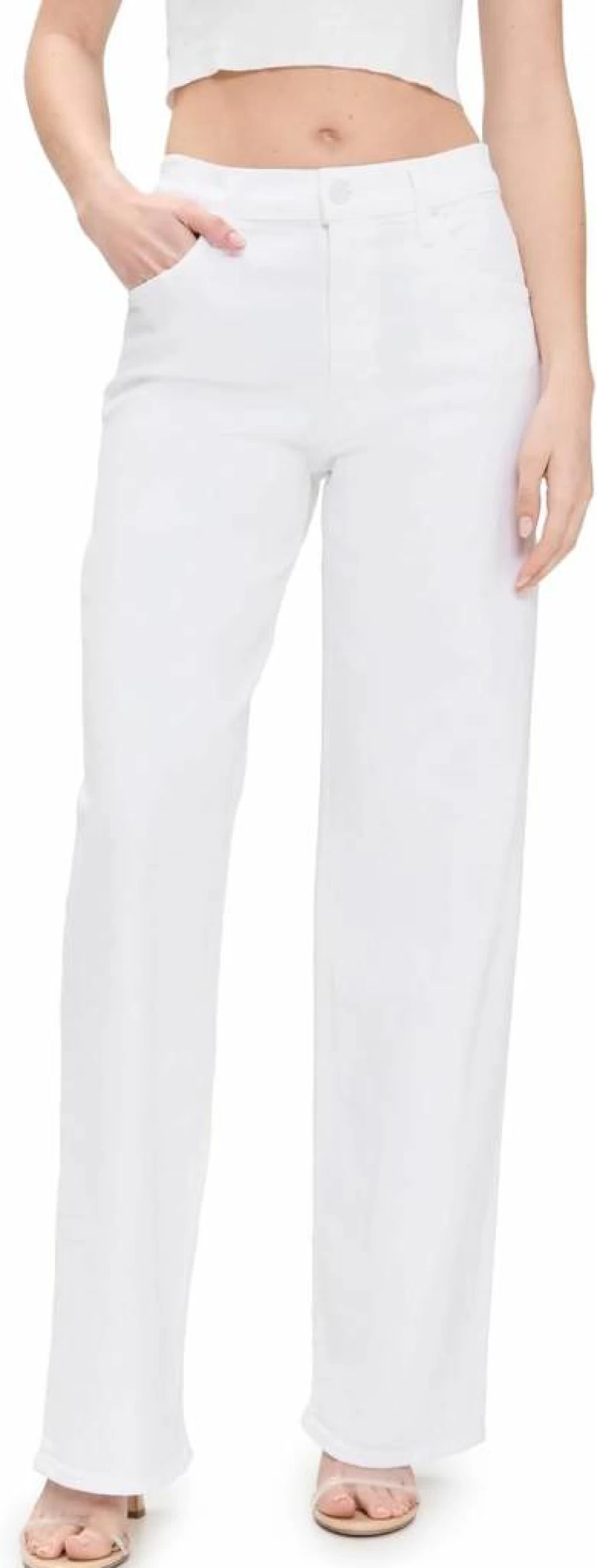 MOTHER Women's Spinner Zip-Up Sneaker Jeans - High-Waisted Stretch Denim with Side Zipper Detail