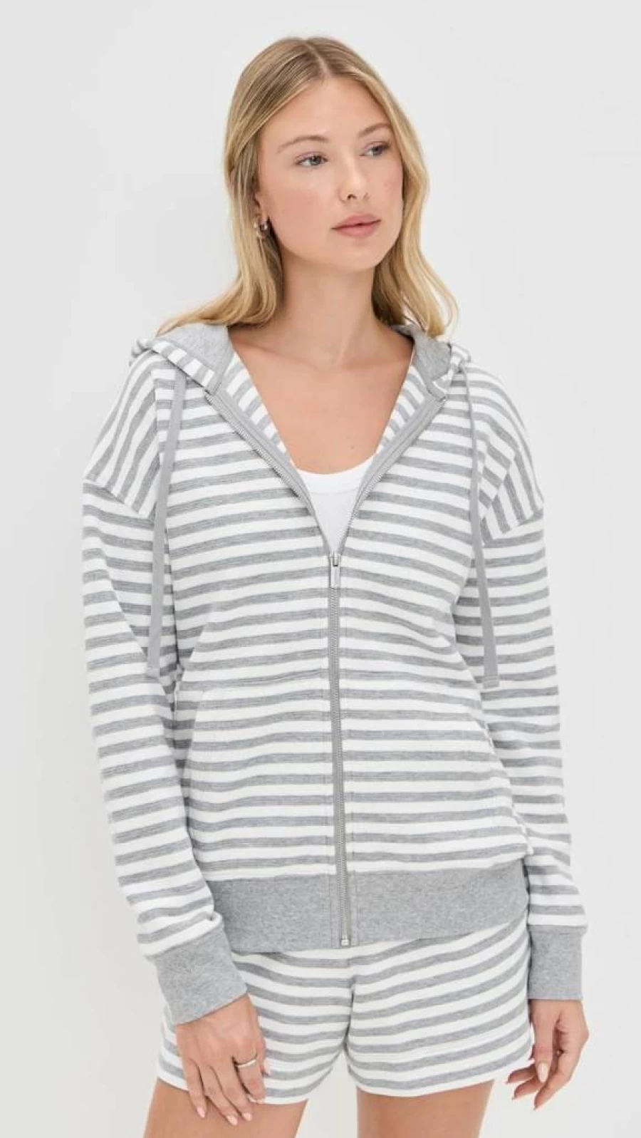 Splendid Women's Striped Zip-Up Hoodie | Casual Comfort Pullover