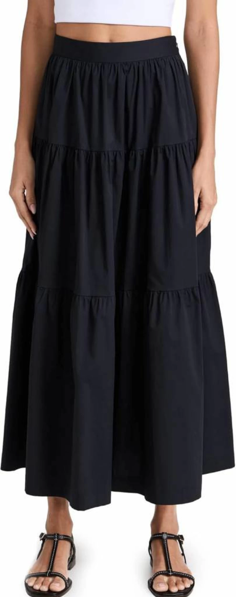 STAUD Women's Sea Skirt - Stylish Flowy Midi Skirt for Women