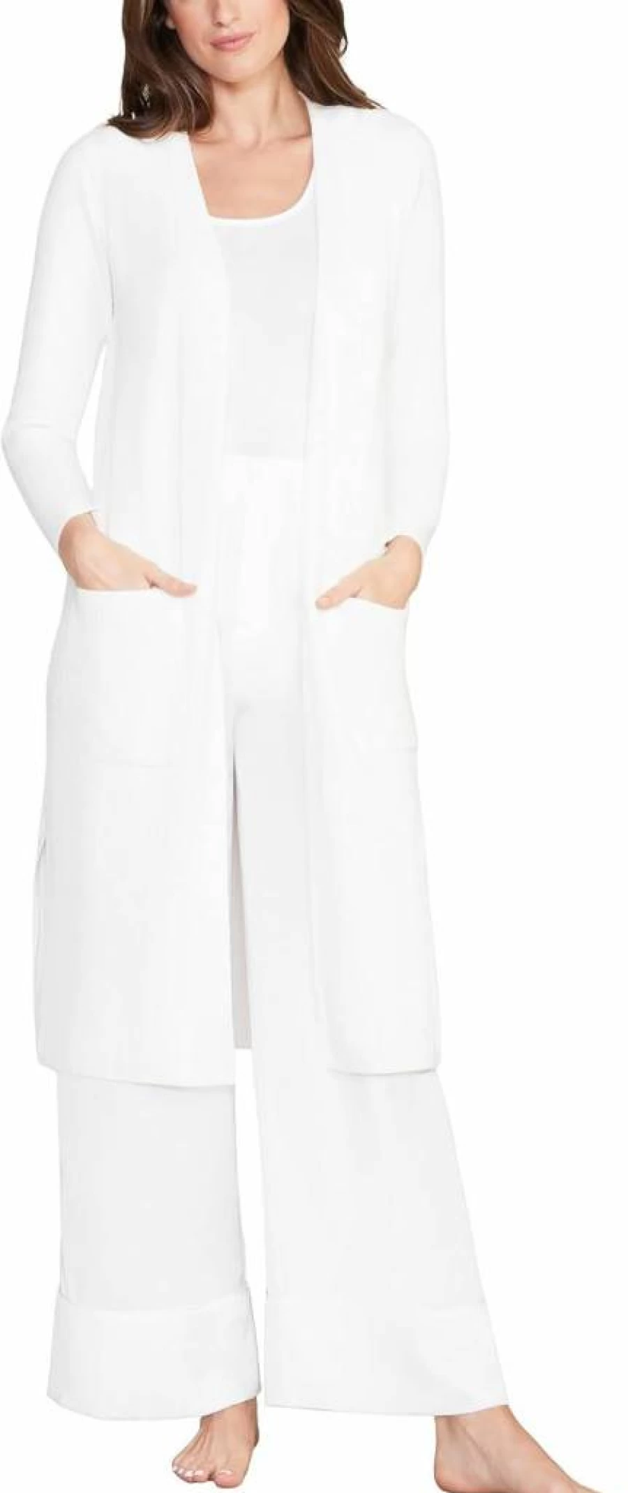 Barefoot Dreams Cozychic Ultra Lite Long Cardigan - Lightweight Travel Sweater for Women