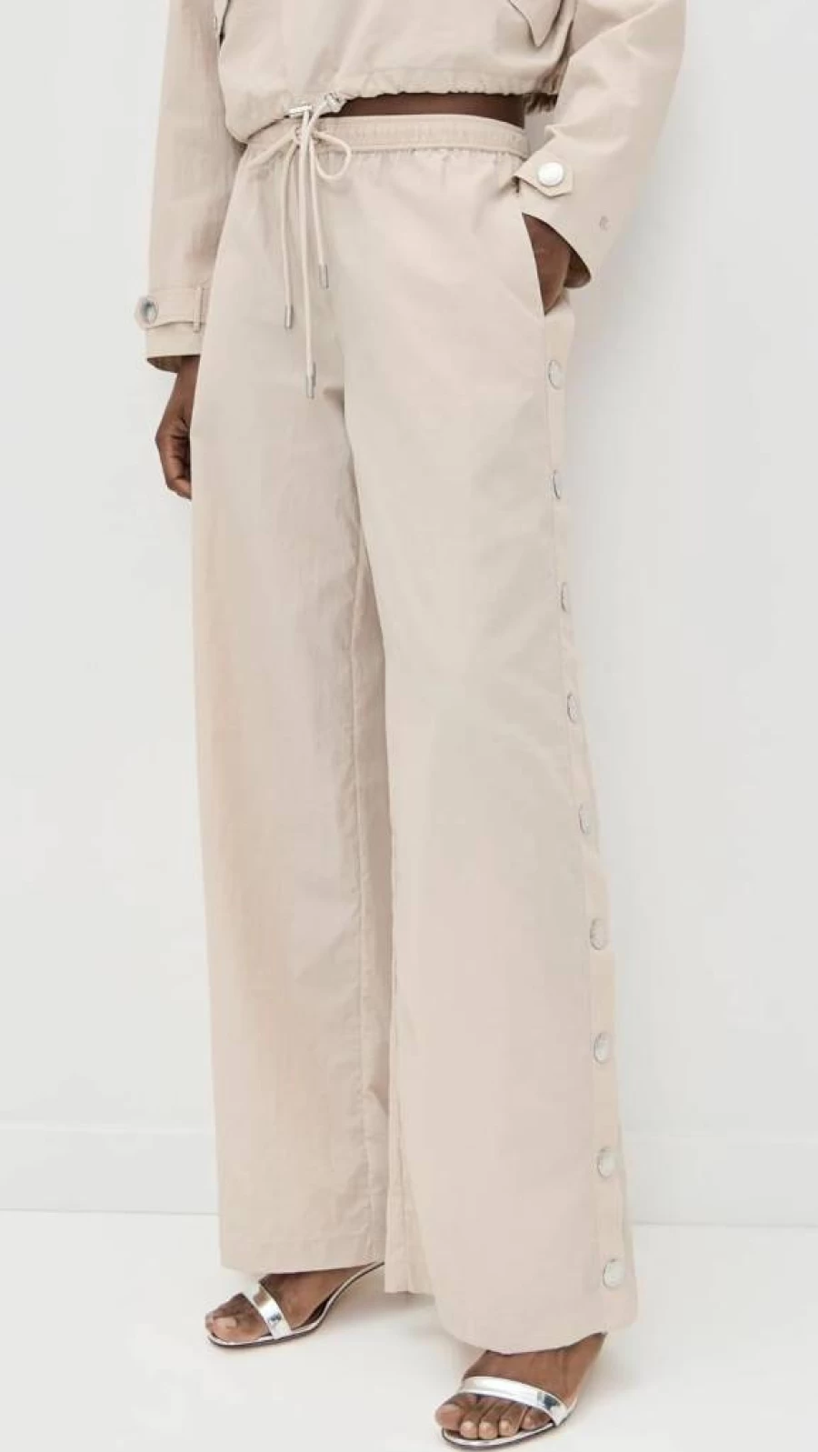 L'AGENCE Women's Valkyrie Snap Pants - High-Waisted Slim Fit Stretch Denim with Button Detail