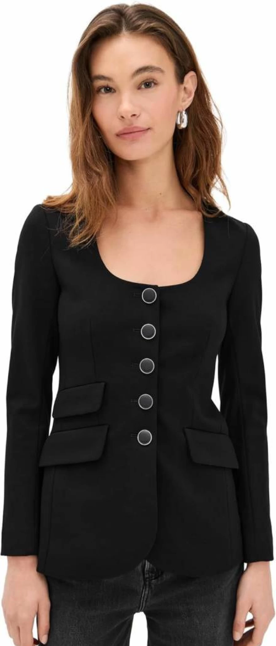Rag & Bone Women's Roslyn Ponte Blazer - Slim Fit Stretch Knit Structured Jacket for Women