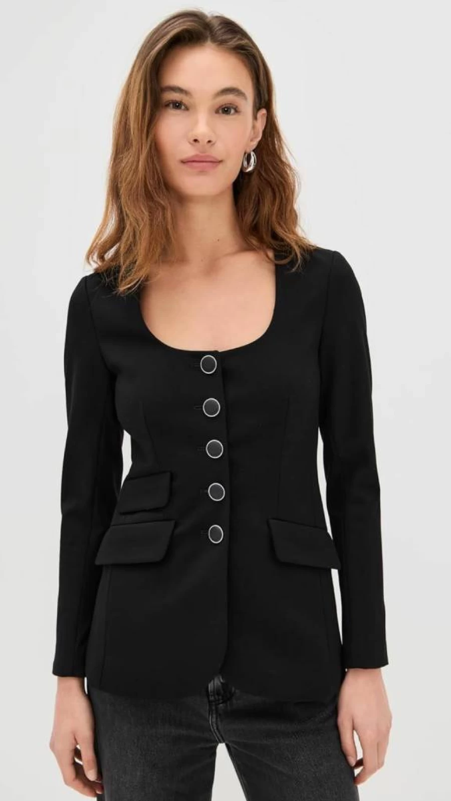 Rag & Bone Women's Roslyn Ponte Blazer - Slim Fit Stretch Knit Structured Jacket for Women