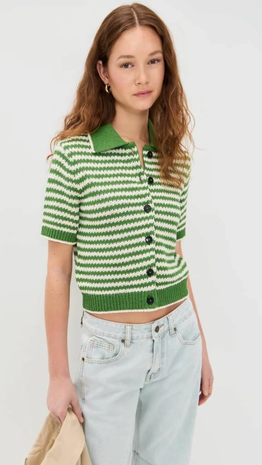 Closed Women's Short Sleeve Cardigan Sweater Lightweight Knit Top