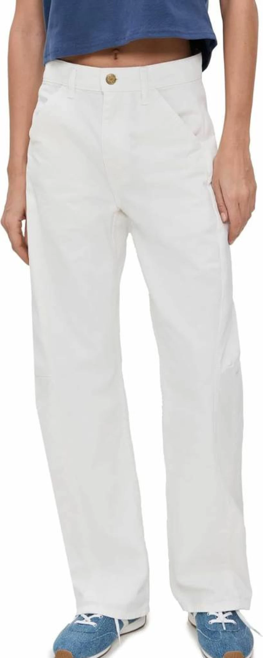 B SIDES Women's Lange Lasso High-Rise Slim Fit Chino Jeans for Casual Wear