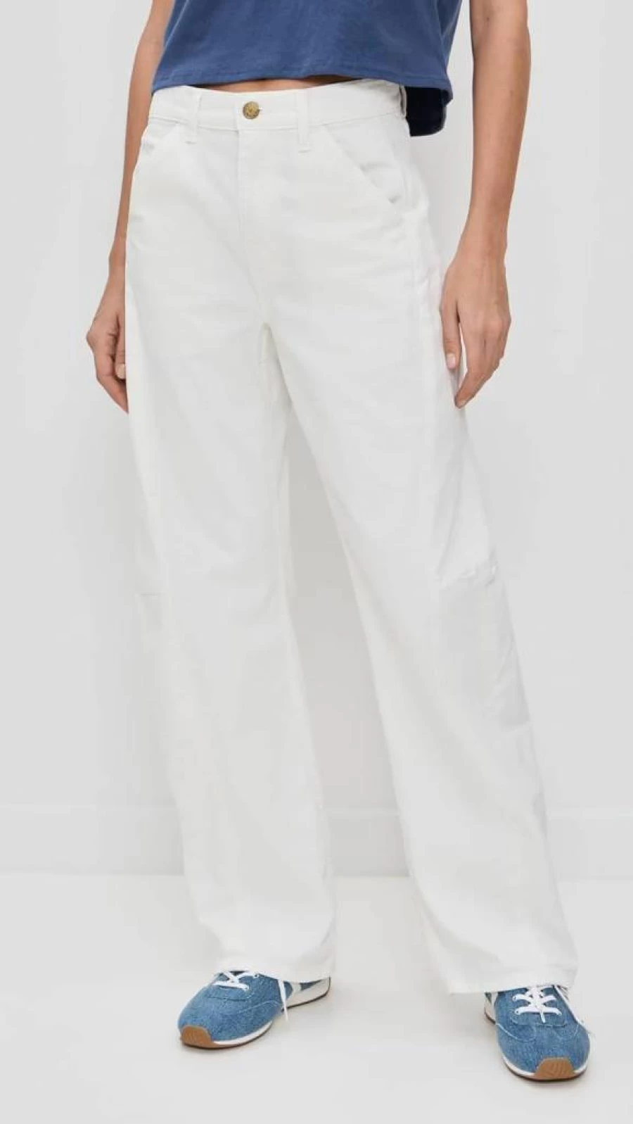B SIDES Women's Lange Lasso High-Rise Slim Fit Chino Jeans for Casual Wear