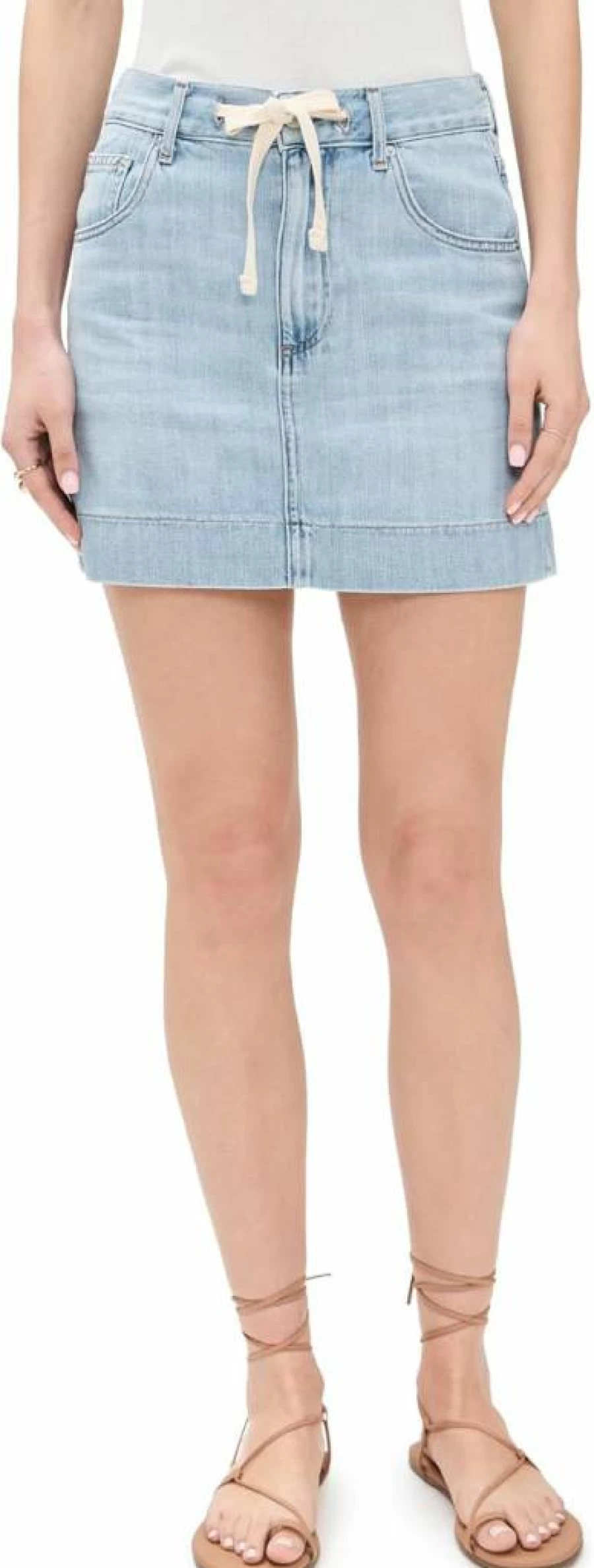 LE JEAN Women's Luna Denim Mini Skirt - High Waisted Stretch Short Skirt for Women