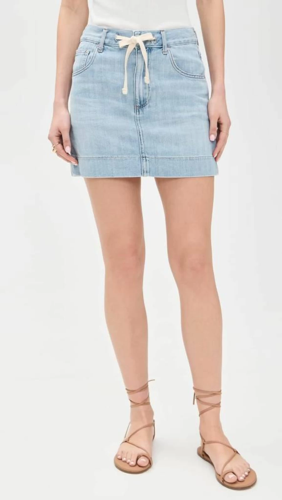 LE JEAN Women's Luna Denim Mini Skirt - High Waisted Stretch Short Skirt for Women