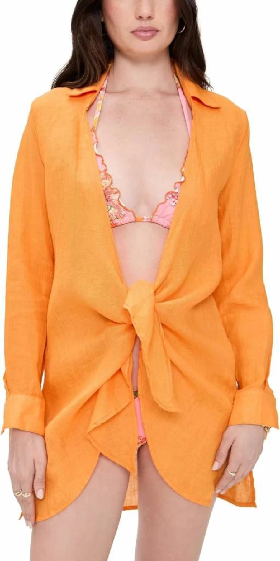 PQ Swim Women's Millie Tie Cover Up - Lightweight Beach Wrap, Swimwear Cover-Up, Summer Fashion