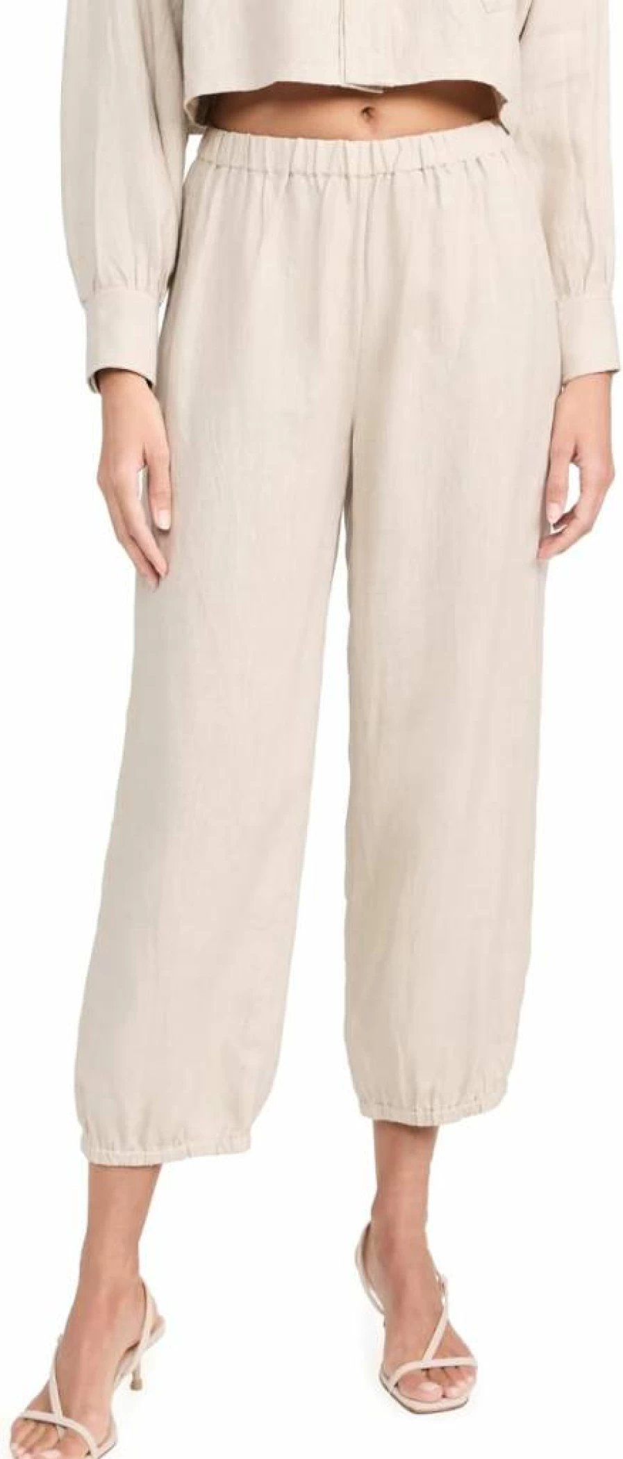 Suzie Kondi Women's Delos Linen Pants - Lightweight Breathable High-Waist Summer Trousers for Casual Comfort
