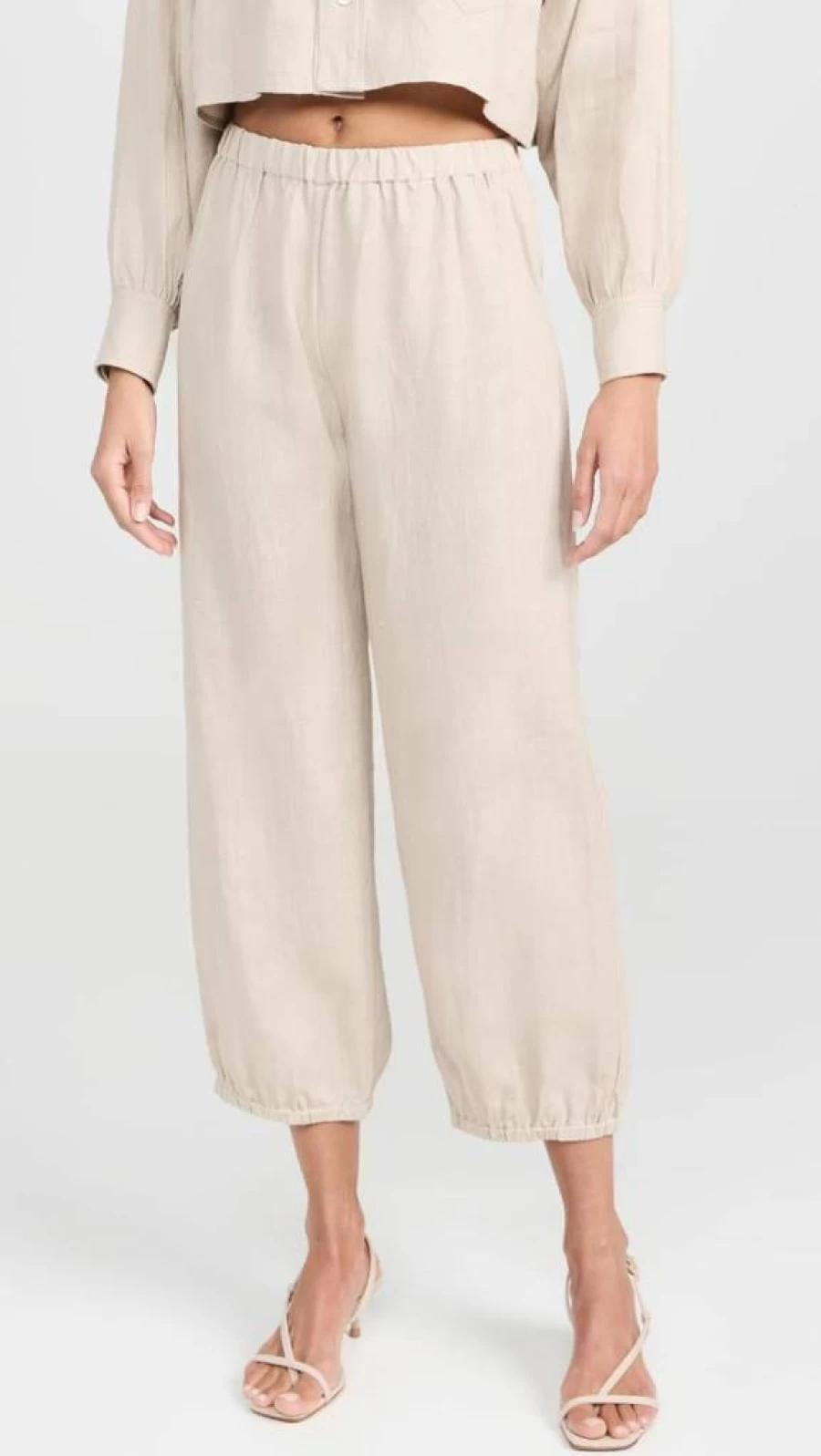 Suzie Kondi Women's Delos Linen Pants - Lightweight Breathable High-Waist Summer Trousers for Casual Comfort