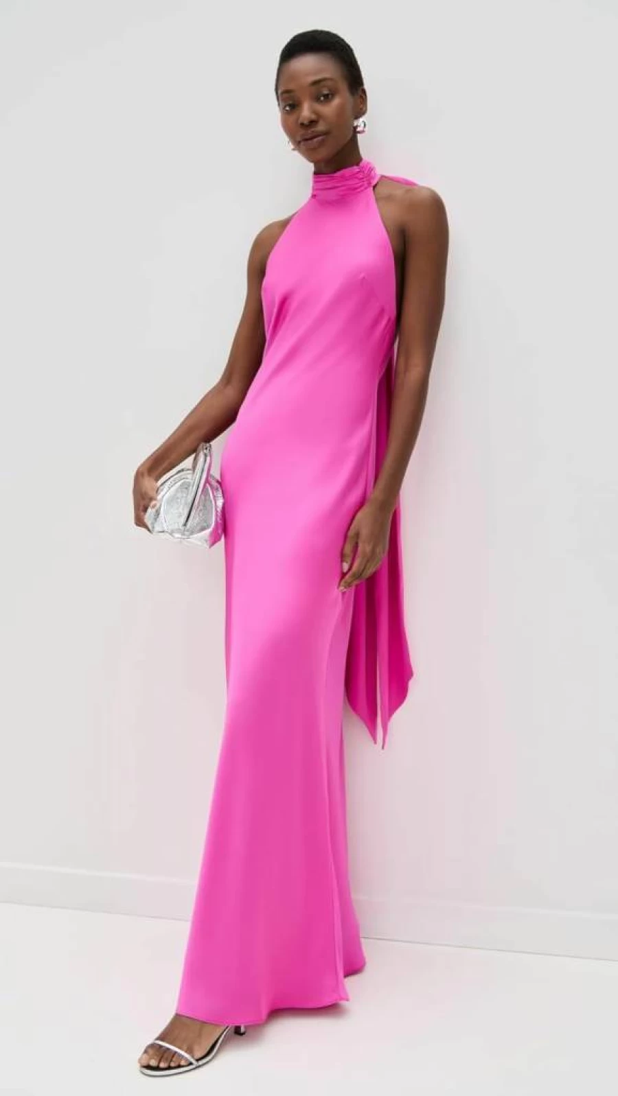 MISHA Women's Evianna Satin Evening Gown - Elegant Formal Dress for Special Occasions