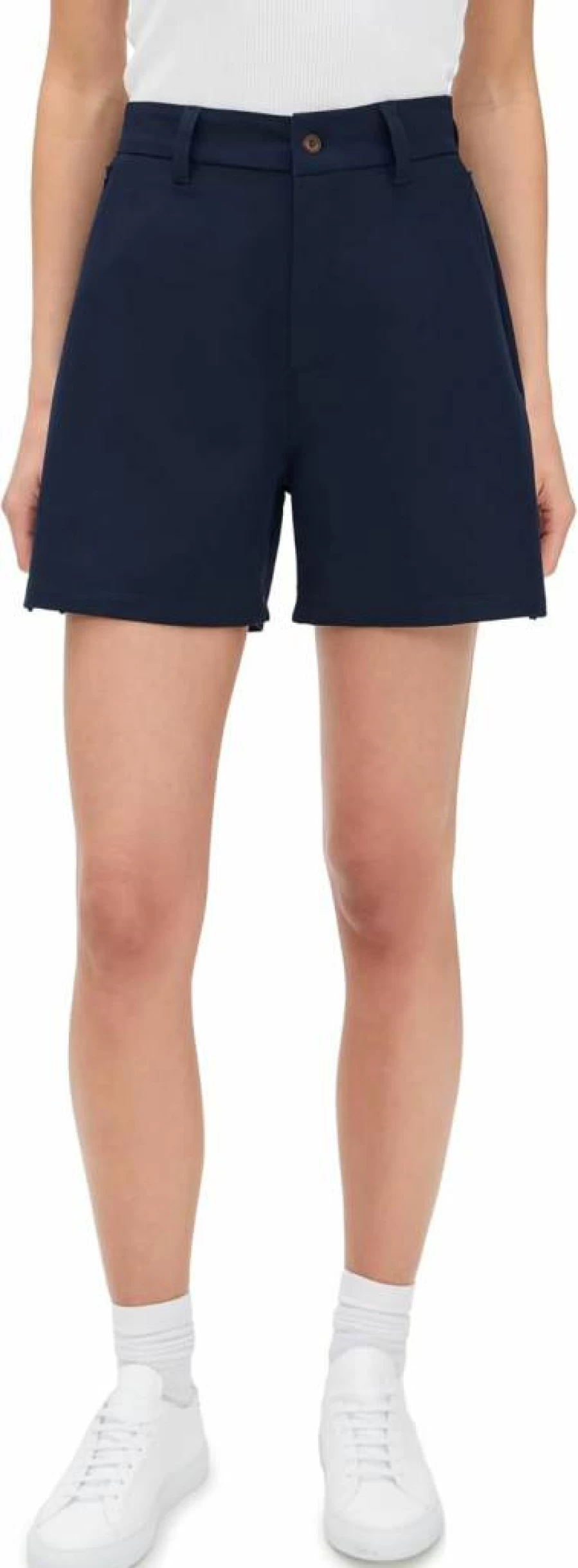The Upside Women's Mansi Wyatt High-Waisted Tailored Shorts - Premium Linen Blend Summer Fashion