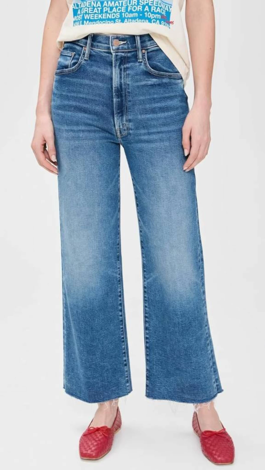 MOTHER Women's The Maven Ankle Fray Jeans - Distressed Denim for Women