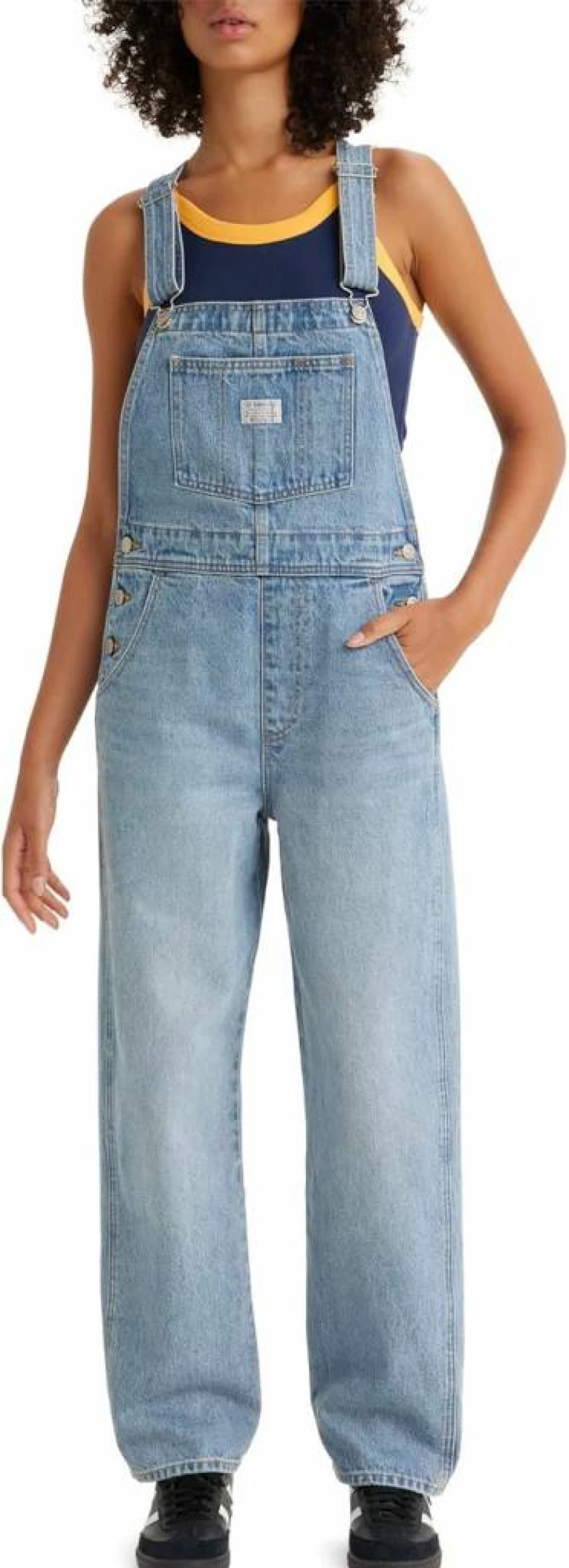 Levi's Women's Vintage Denim Shortalls - Premium High-Waisted Retro Overalls for Women