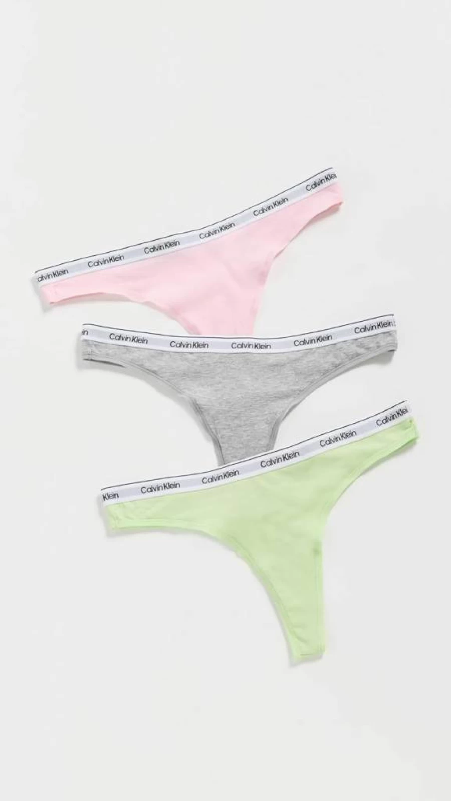 Calvin Klein Women's Modern Cotton Logo Thong Underwear 3-Pack Multipack