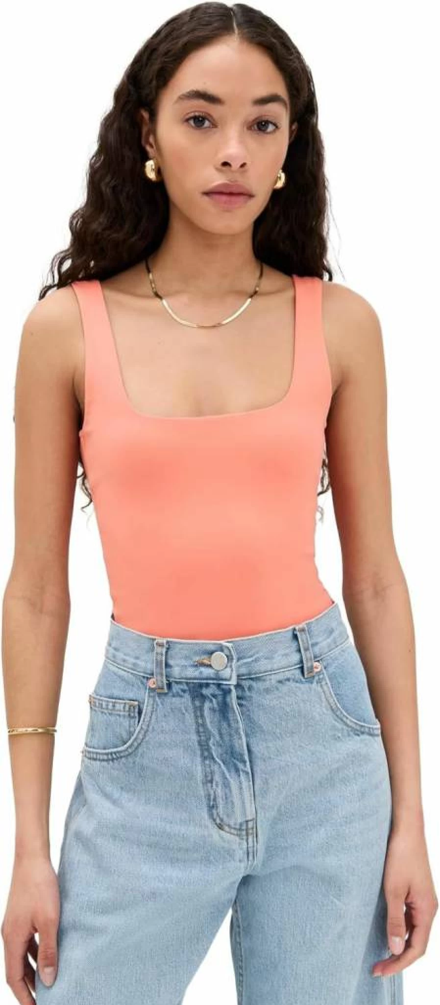 Good American Coral002 Modern Scuba Tank Bodysuit - Stylish Women's Dive-Inspired One-Piece Swimsuit