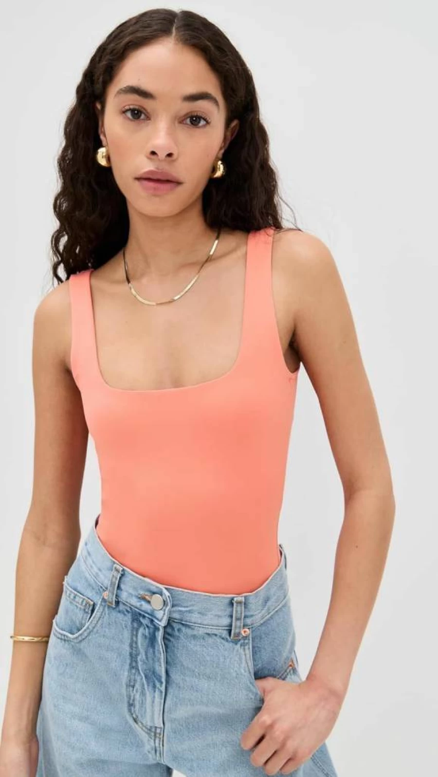 Good American Coral002 Modern Scuba Tank Bodysuit - Stylish Women's Dive-Inspired One-Piece Swimsuit
