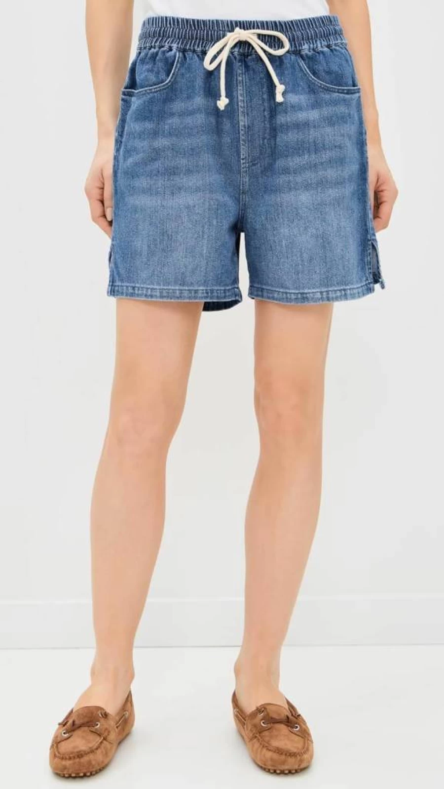 LNA Women's High-Waisted Presley Longline Shorts - Comfortable & Styletic Lounge Shorts for Women