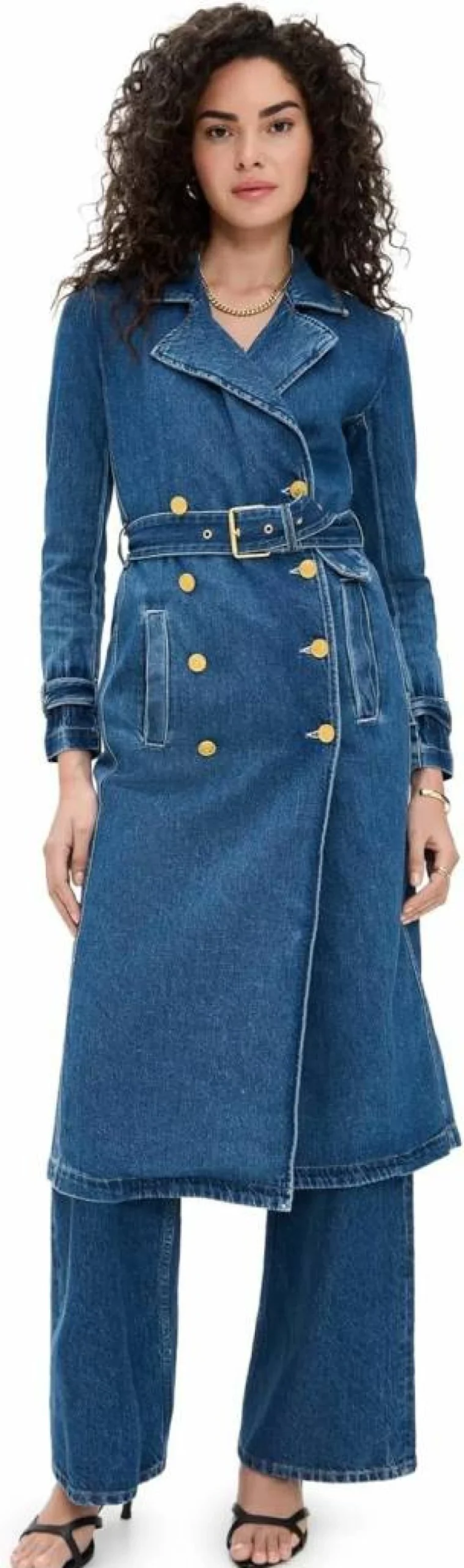 L'AGENCE Women's Bradley Denim Trench Coat