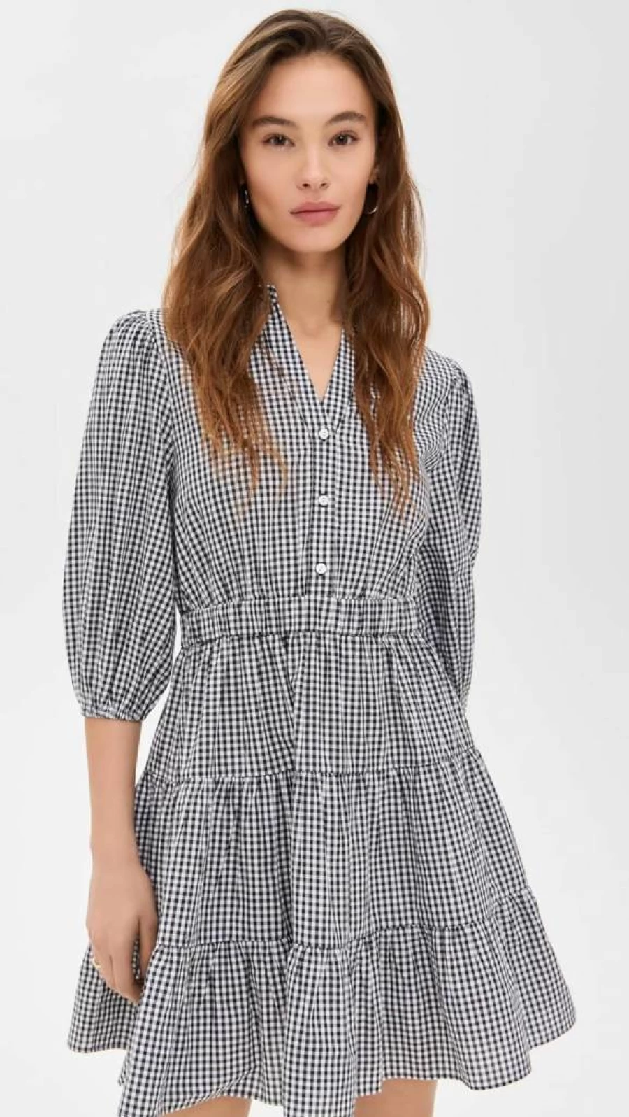 Playa Lucila Women's Gingham Collared Dress - Stylish Summer Casual Dress with Classic Checkered Pattern