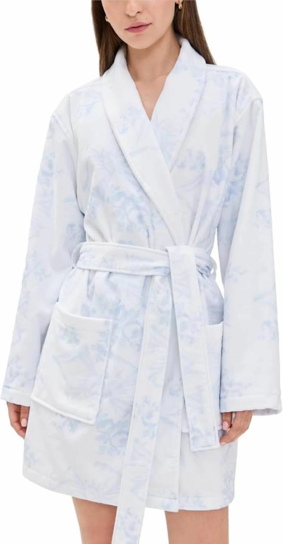 LOVESHACKFANCY Women's Indie Floral Robe - Bohemian Lace Kimono Cover-Up
