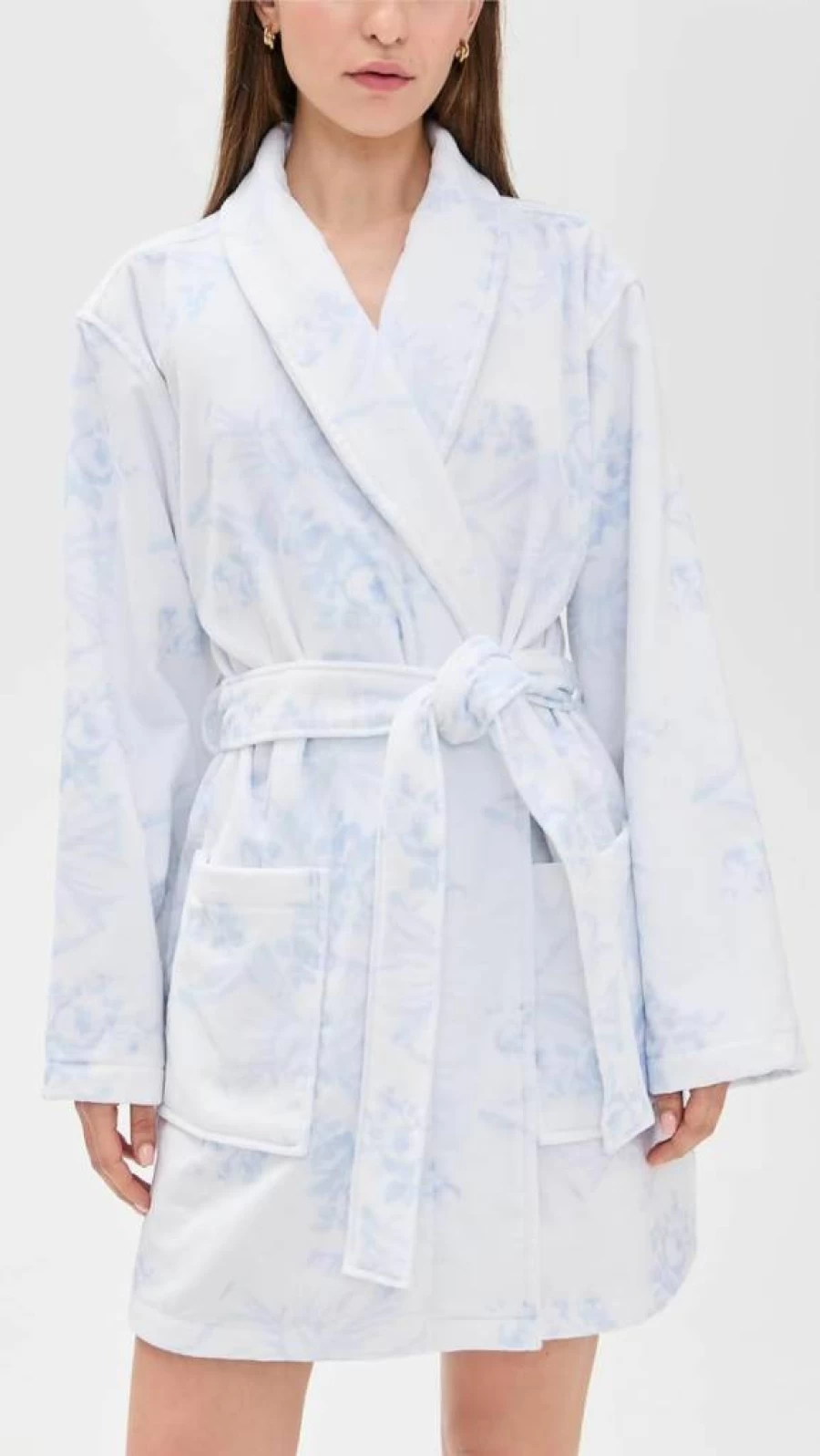 LOVESHACKFANCY Women's Indie Floral Robe - Bohemian Lace Kimono Cover-Up