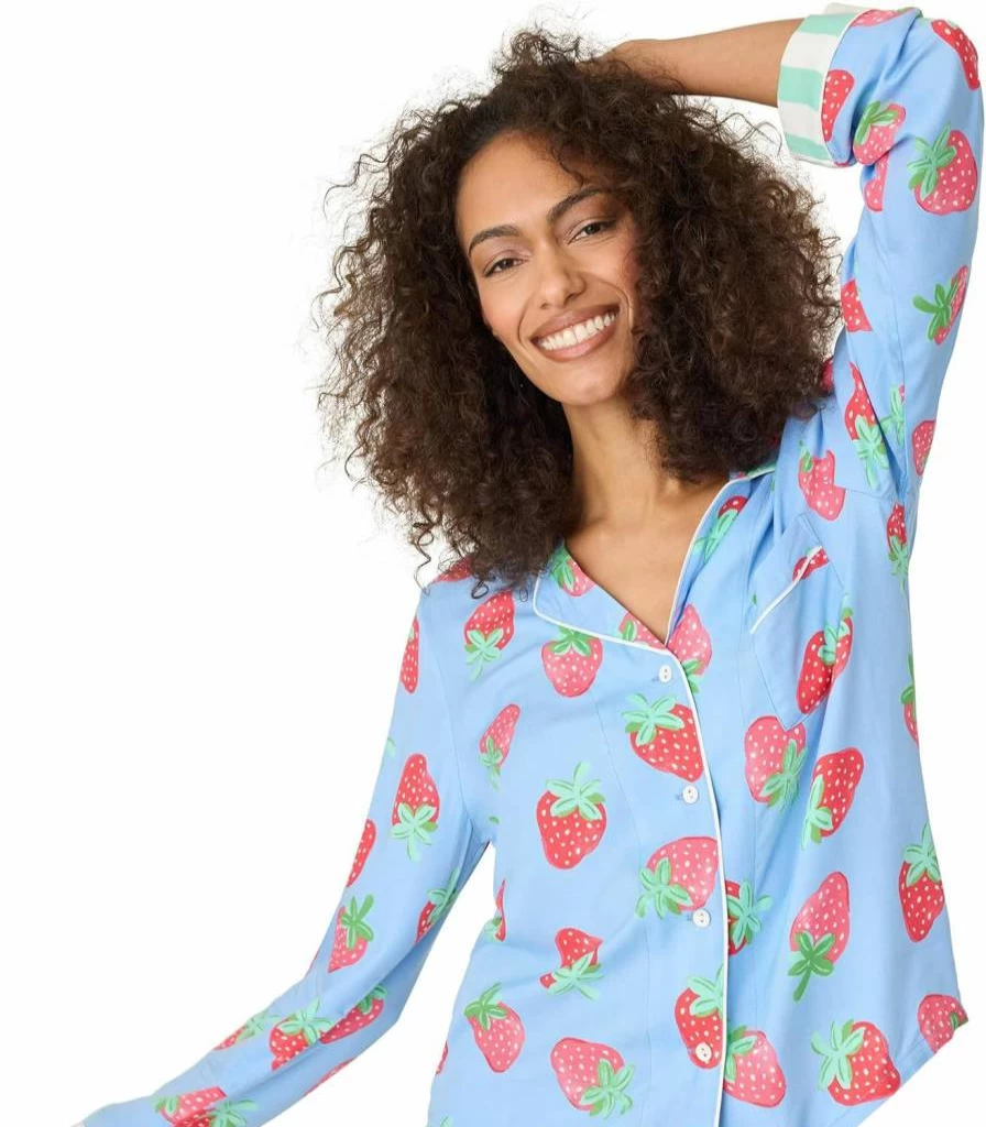 PJ Salvage Women's Farmers Market Floral Print Long Sleeve Top