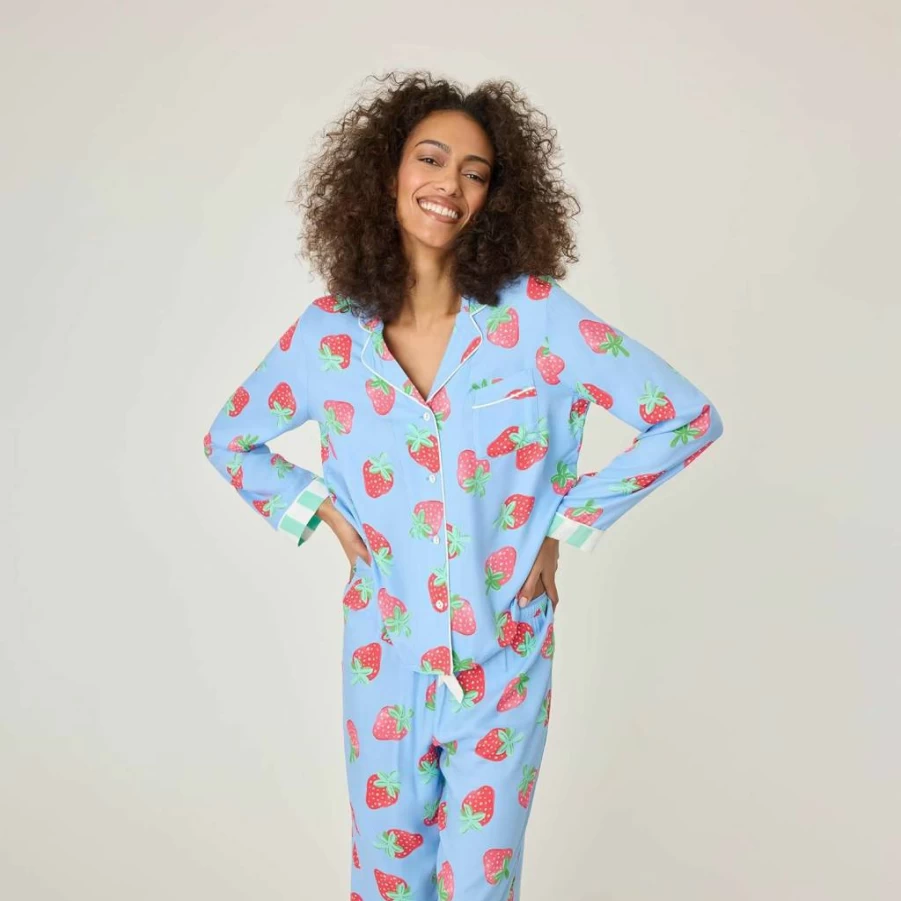 PJ Salvage Women's Farmers Market Floral Print Long Sleeve Top