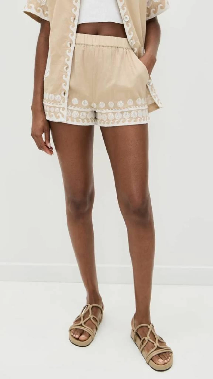 Show Me Your Mumu Women's Hendrix Denim Shorts - High Waisted Vintage Style Distressed Jeans Shorts for Women