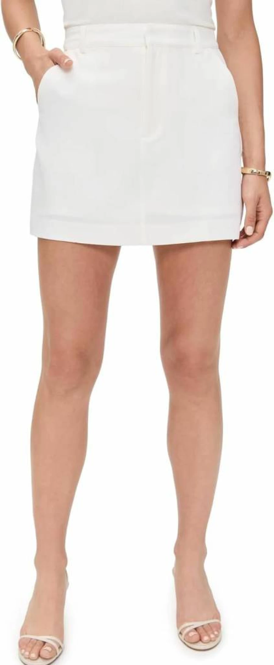 Cinq a Sept Women's Marie High-Waisted Pleated Skort | Stylish Tennis Skirt with Shorts | Fashionable Comfort for Casual & Active Wear