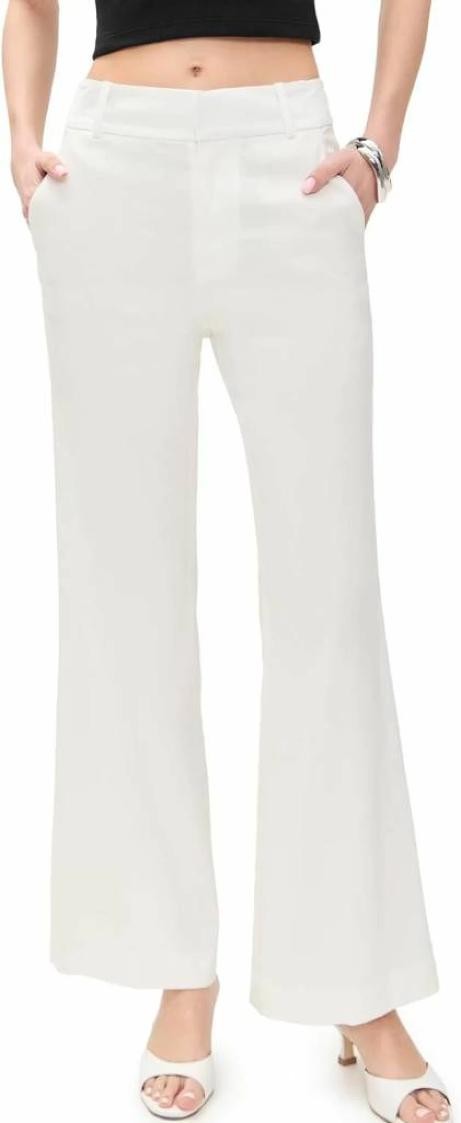 Alice + Olivia Women's Quinn Kick Flare Ankle Pants - Stylish High-Waisted Flared Trousers for Women