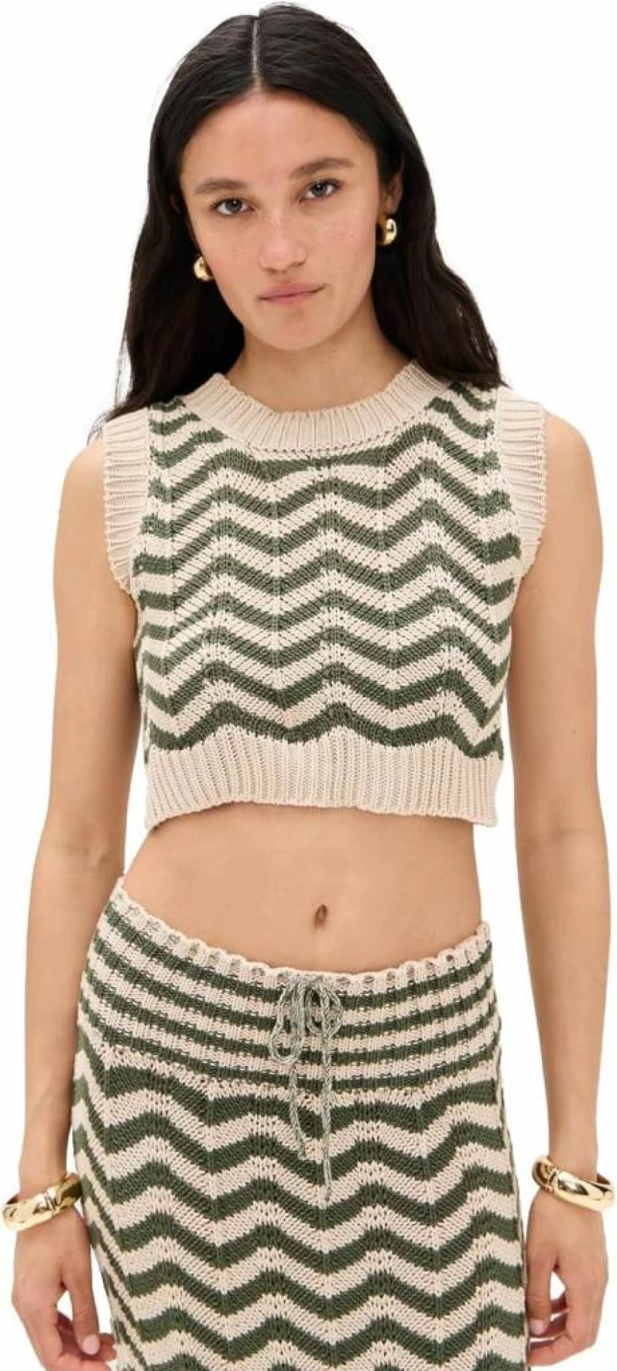 AGUA BENDITA Women's Emory Crop Top - Stylish & Trendy Summer Blouse