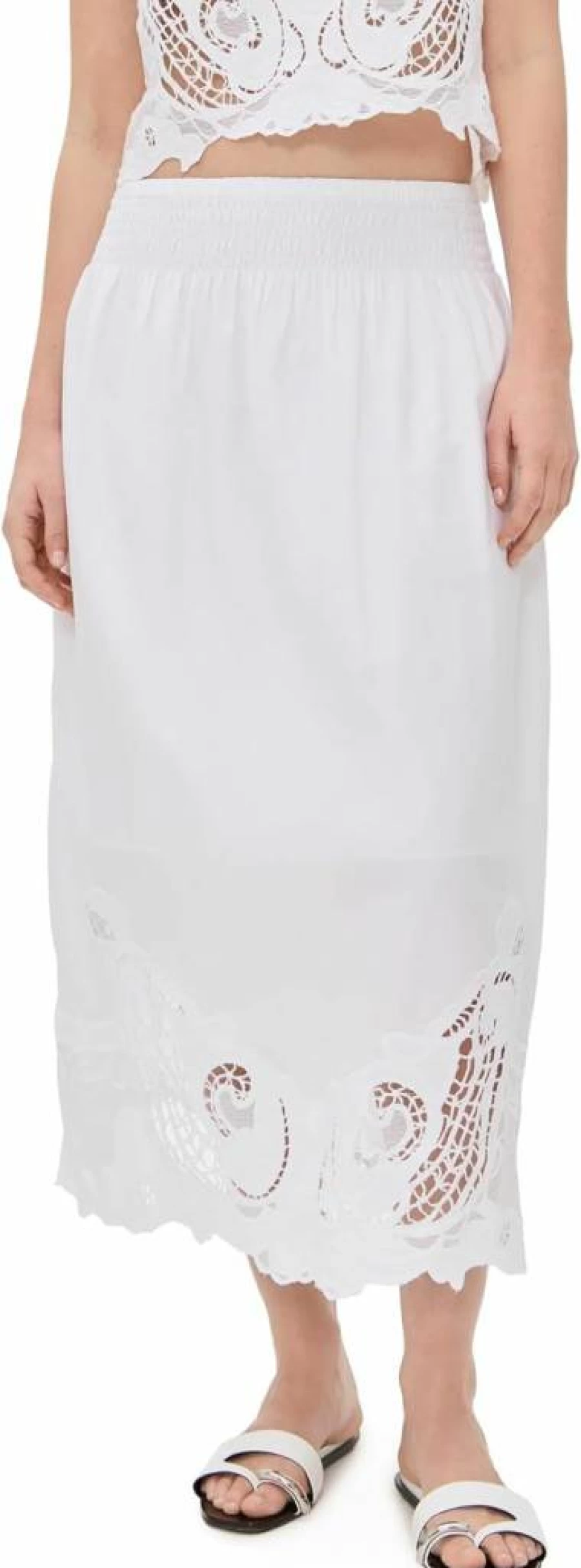 Rag & Bone Women's Clem Lace Skirt | Elegant High Waist Floral Embroidered Mini Skirt | Fashionable A-Line Design for Casual & Evening Wear