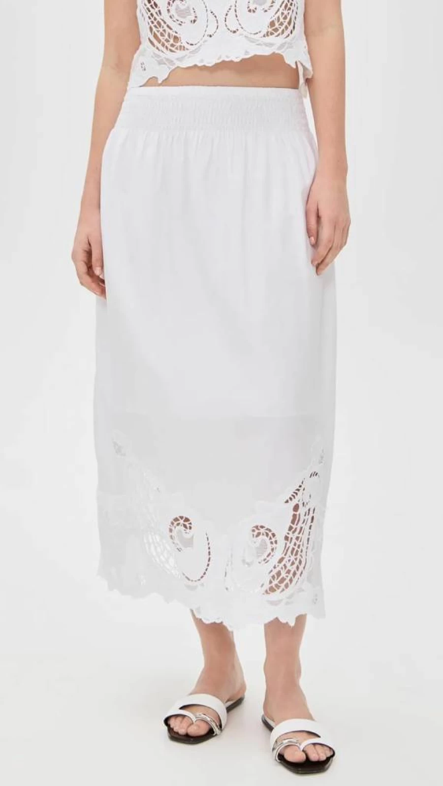 Rag & Bone Women's Clem Lace Skirt | Elegant High Waist Floral Embroidered Mini Skirt | Fashionable A-Line Design for Casual & Evening Wear