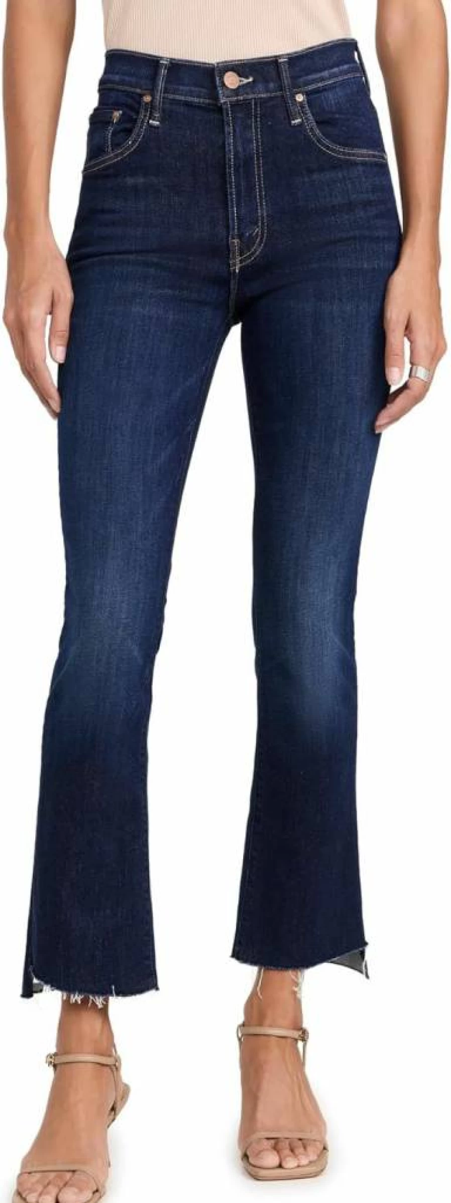 MOTHER Women's The Insider Crop Step Hem Frayed Jeans