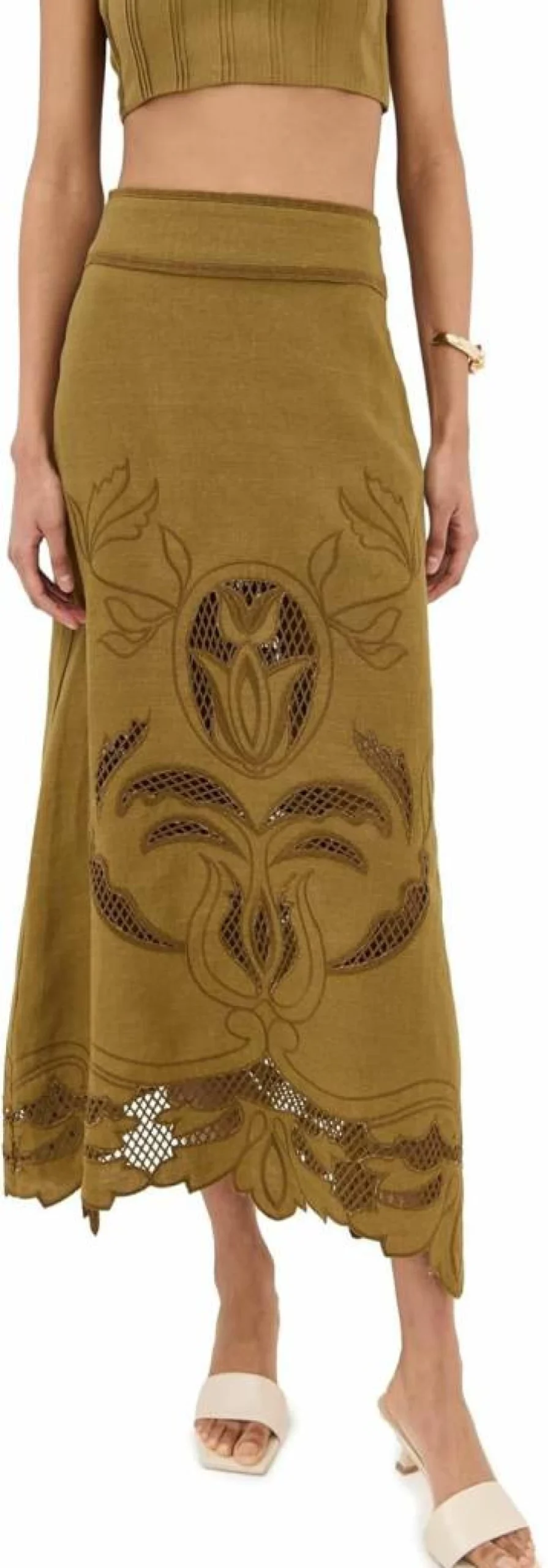 Lug Von Siga Women's Rosalie Skirt – Elegant High-Waisted Flowy Midi Skirt