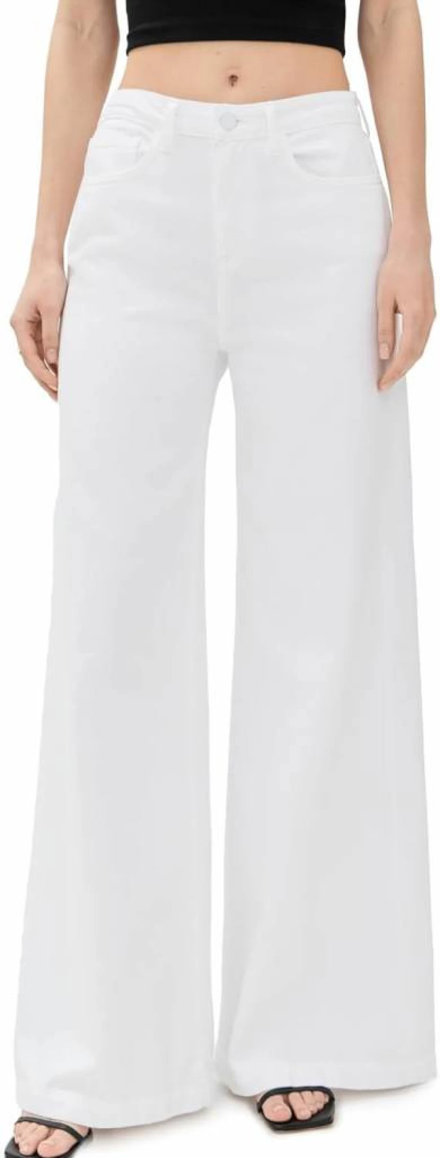 L'AGENCE Women's Quincy High-Rise Wide Leg Jeans - Classic Blue Denim Pants for Women