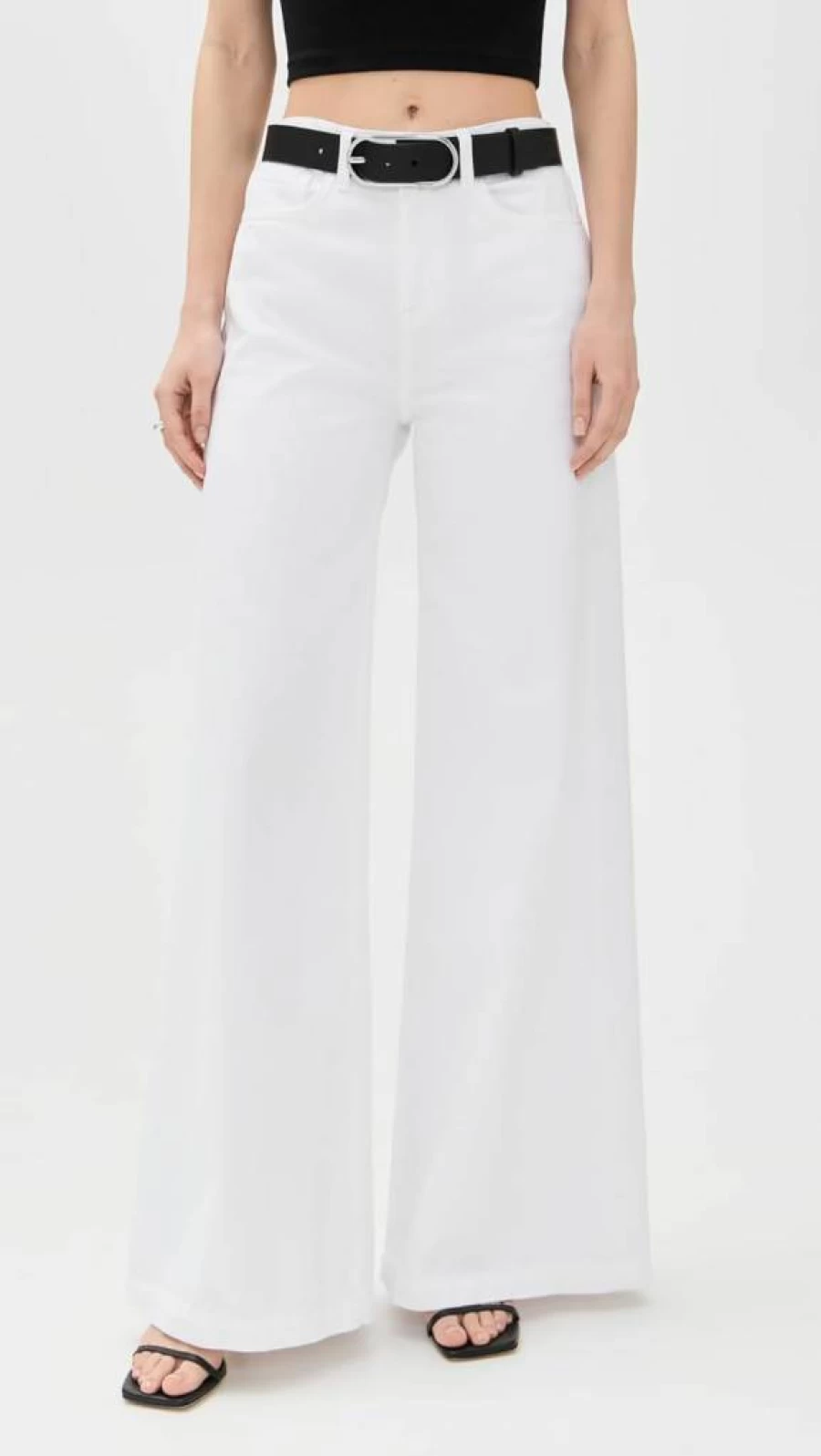 L'AGENCE Women's Quincy High-Rise Wide Leg Jeans - Classic Blue Denim Pants for Women