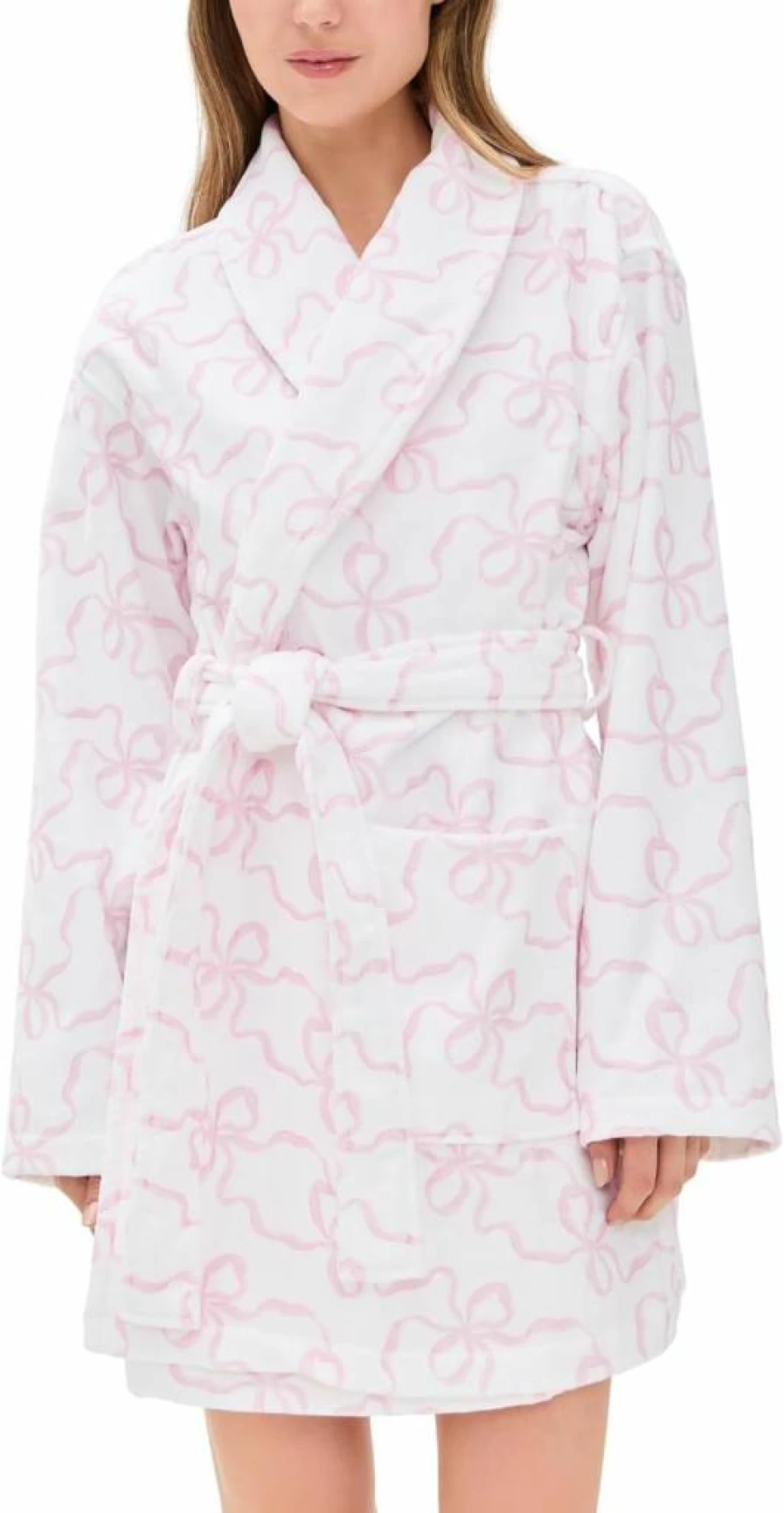 LOVESHACKFANCY Women's Indie Floral Lace Robe - Bohemian Chic Kimono Cover-Up