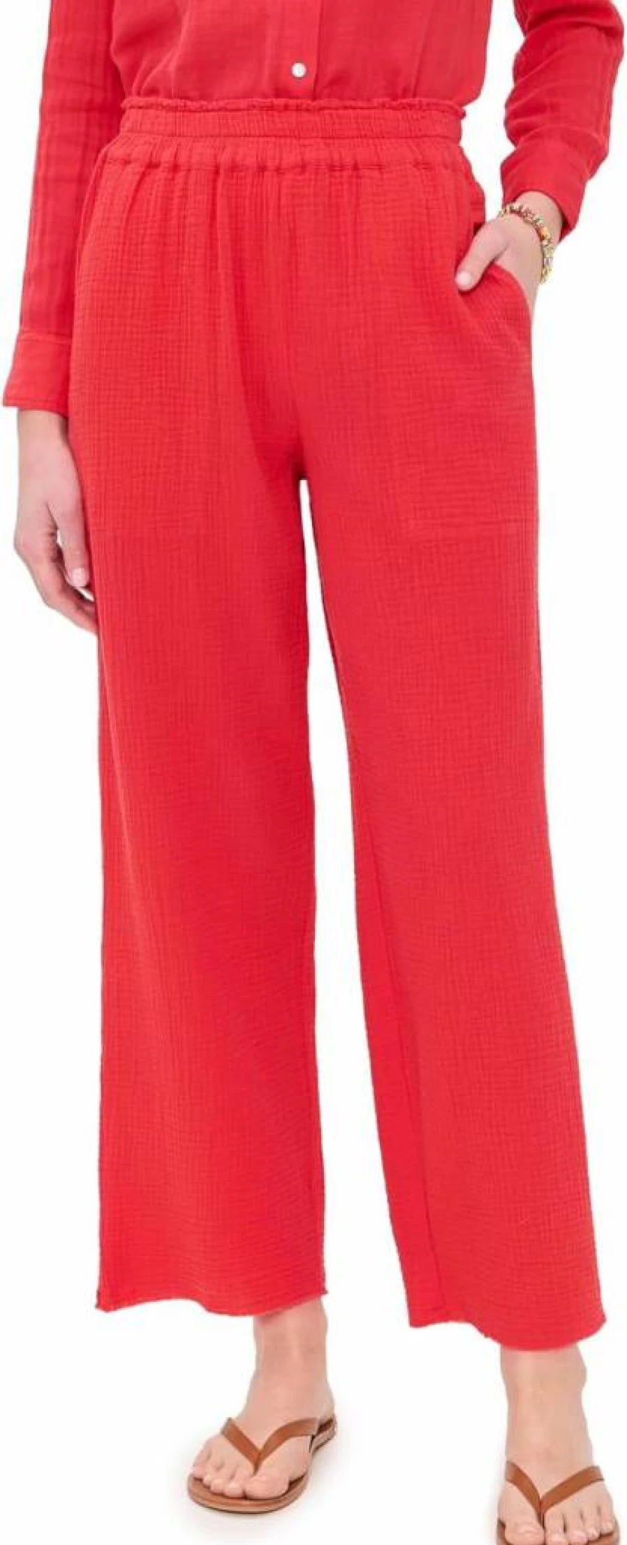 Rails Women's Leon High-Waisted Crop Pants - Comfortable Stretch Fabric Casual Trousers